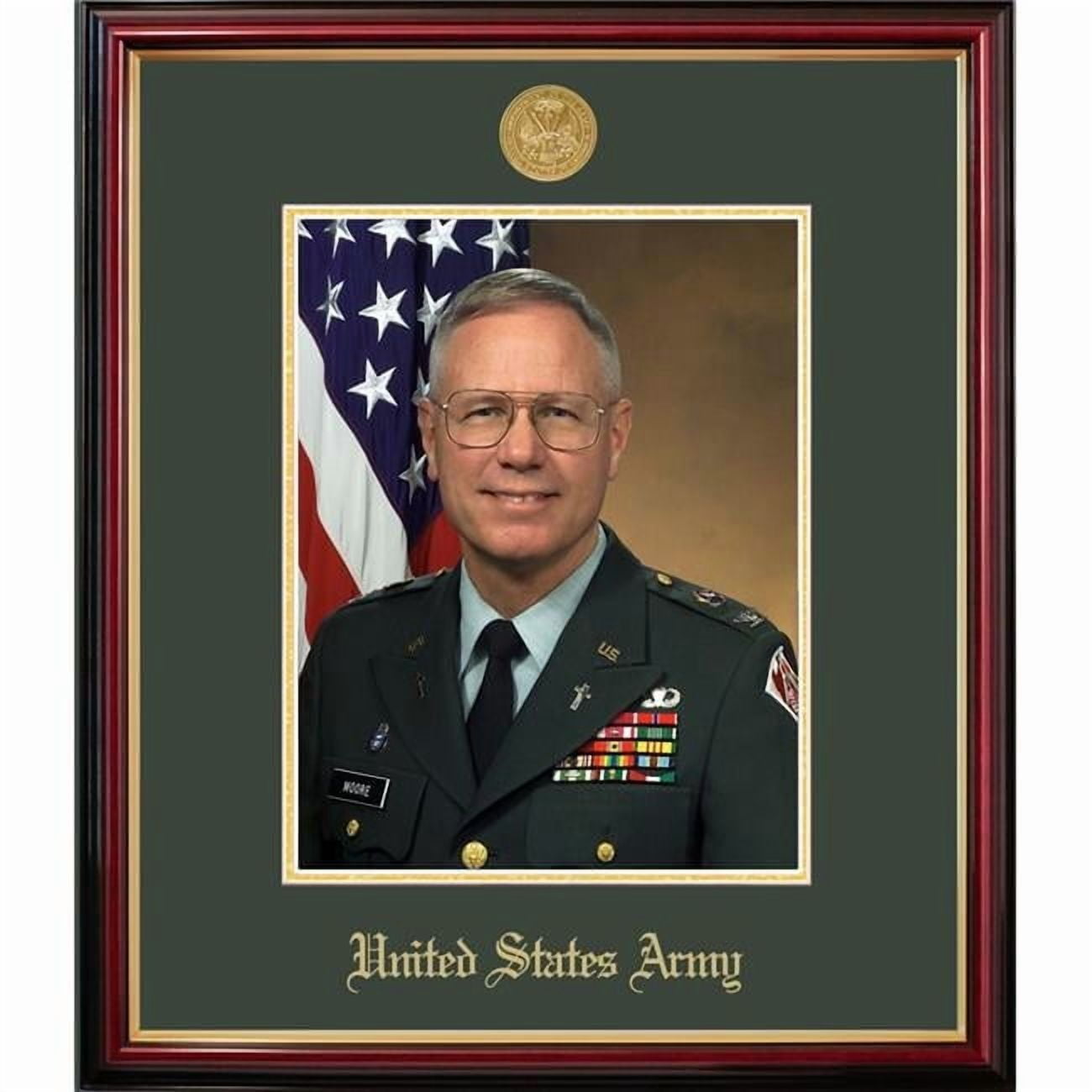 Campus Images ARPPT001 8 x 10 in. Patriot Frames Army Portrait Petite Mahogany Frame with Gold Medallion
