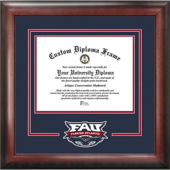 Campus Images FL986SD-1185 11 x 8.5 in. Florida Atlantic University Spirit Diploma Frame - Satin Mahogany