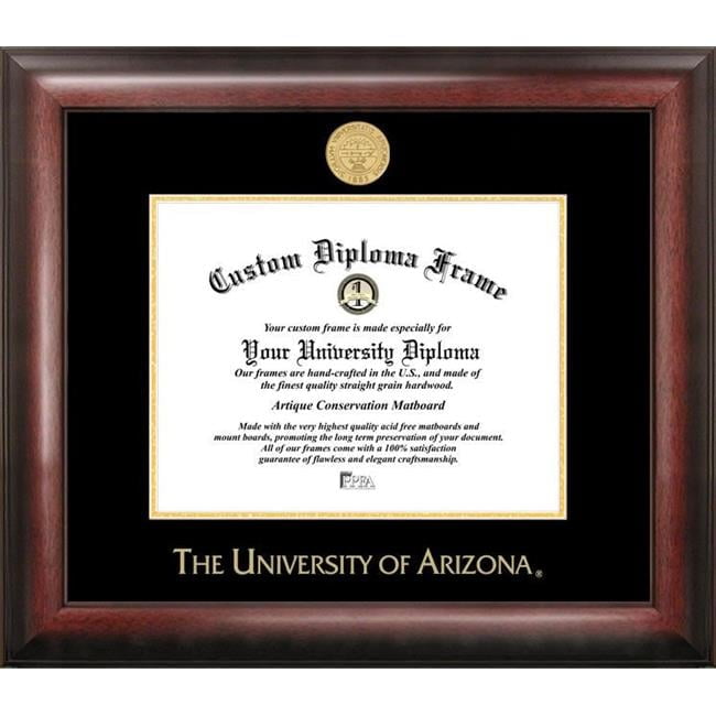 Campus Images AZ996GED-1185 11 x 8.5 in. University of Arizona Gold Embossed Diploma Frame - Satin Mahogany