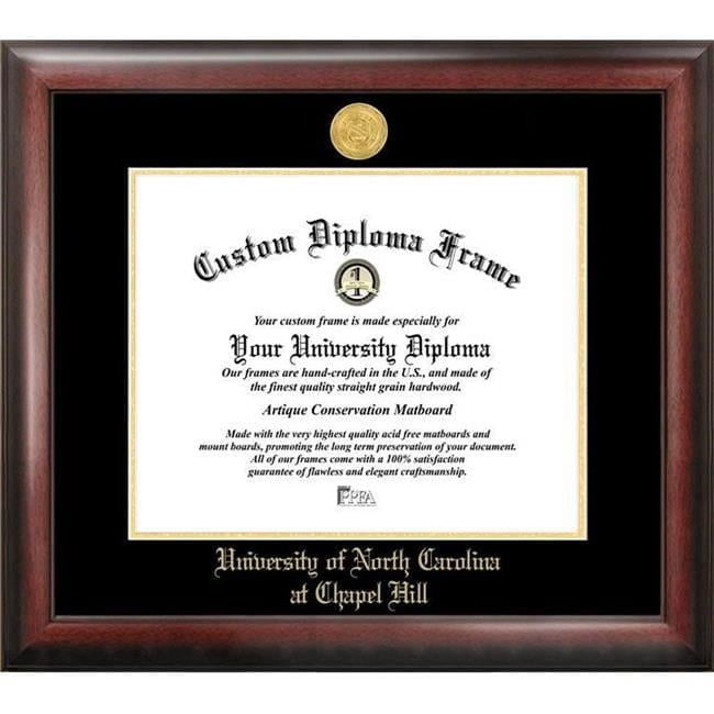 Campus Images NC997GED-14115 14 x 11.5 in. University of North Carolina Chapel Hill Gold Embossed Diploma Frame - Satin Mahogany