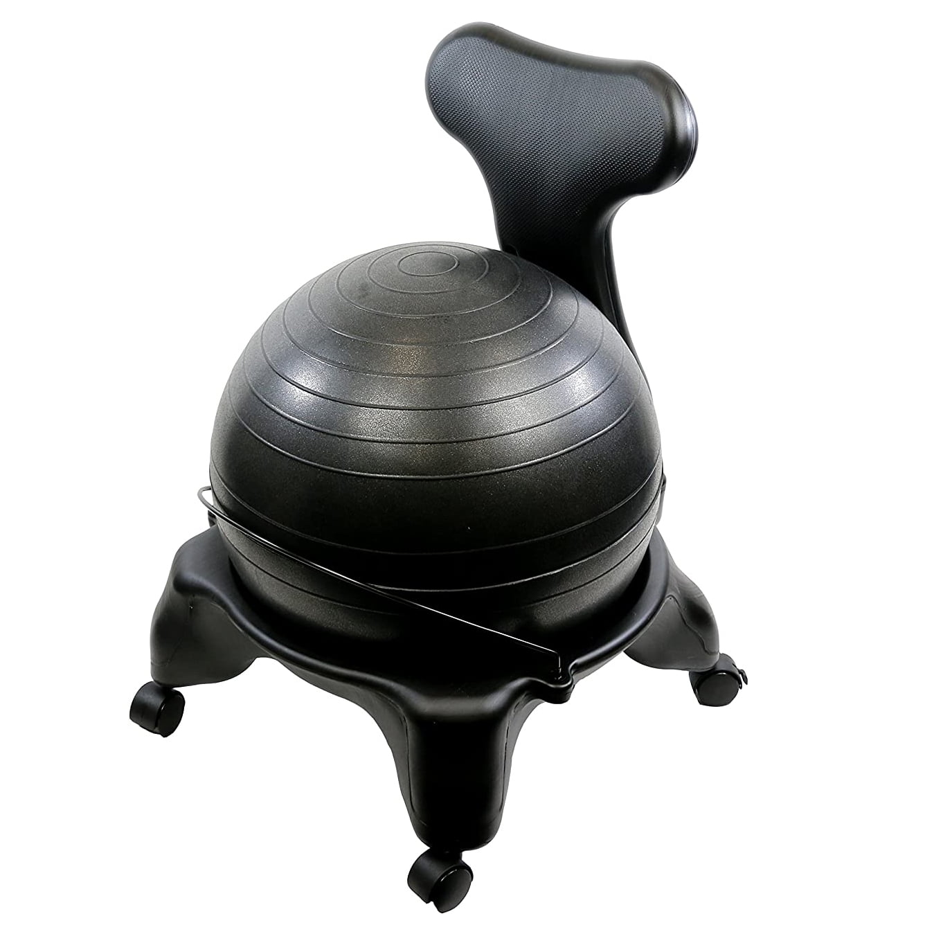 Cando Ball Chair Inflatable Ergonomic Active Seating Exercise Ball Chair with Air Pump for Home, Office, and Classroom