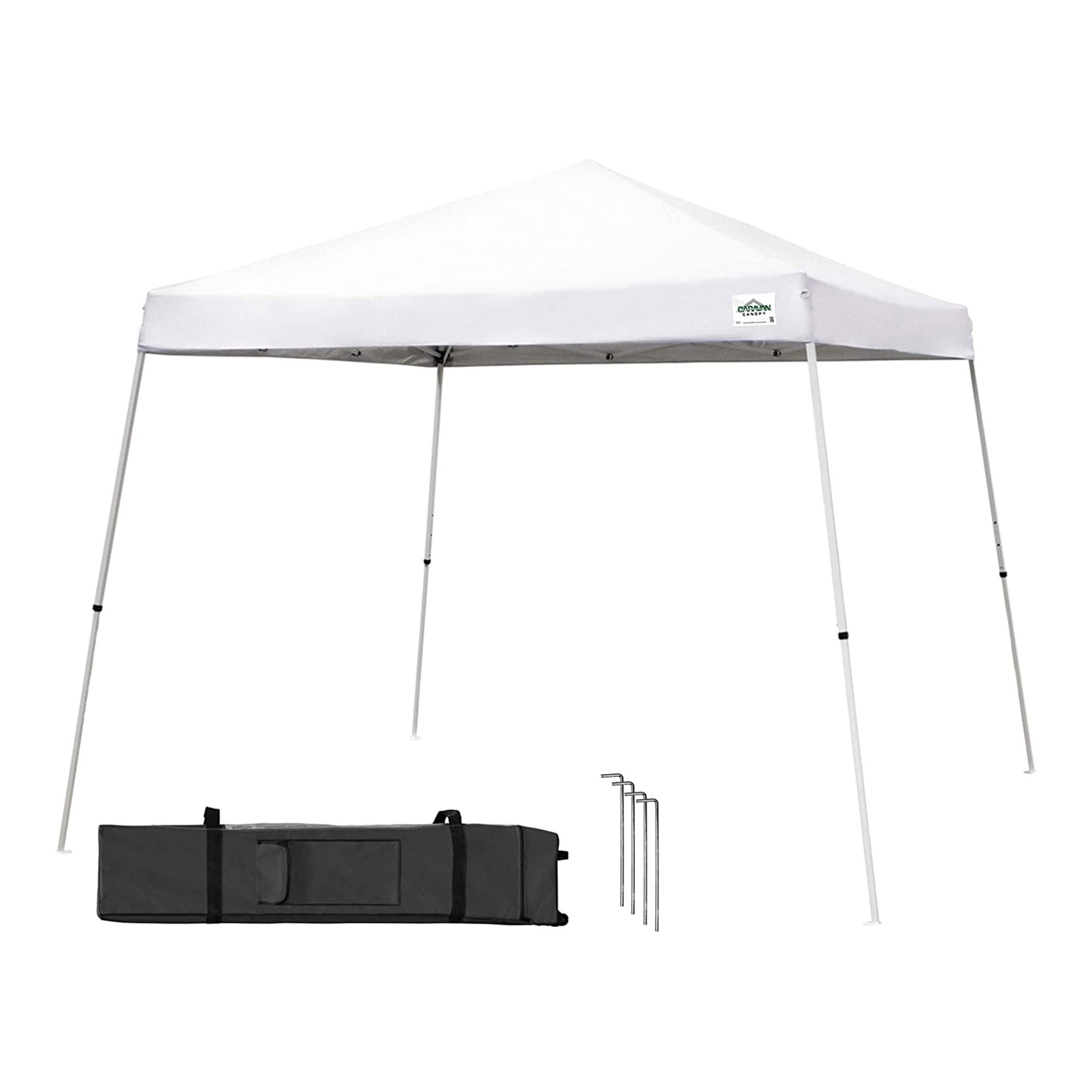 Caravan Canopy Sports 21207800010 12' x 12' White V-Series 2 Slant Instant Canopy