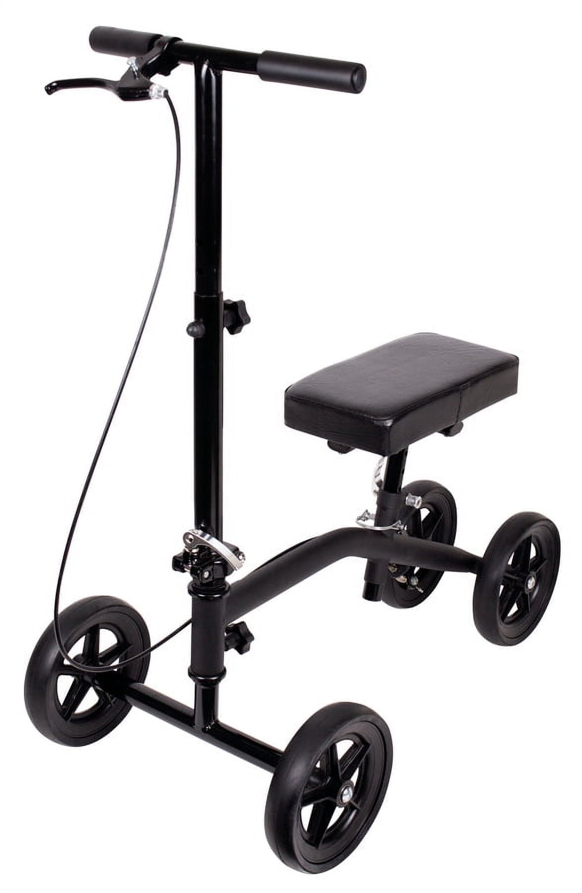 Carex Knee Scooter with Platform Pad, for Adults, Seniors, and Teens, Black, 250 lb Weight Capacity