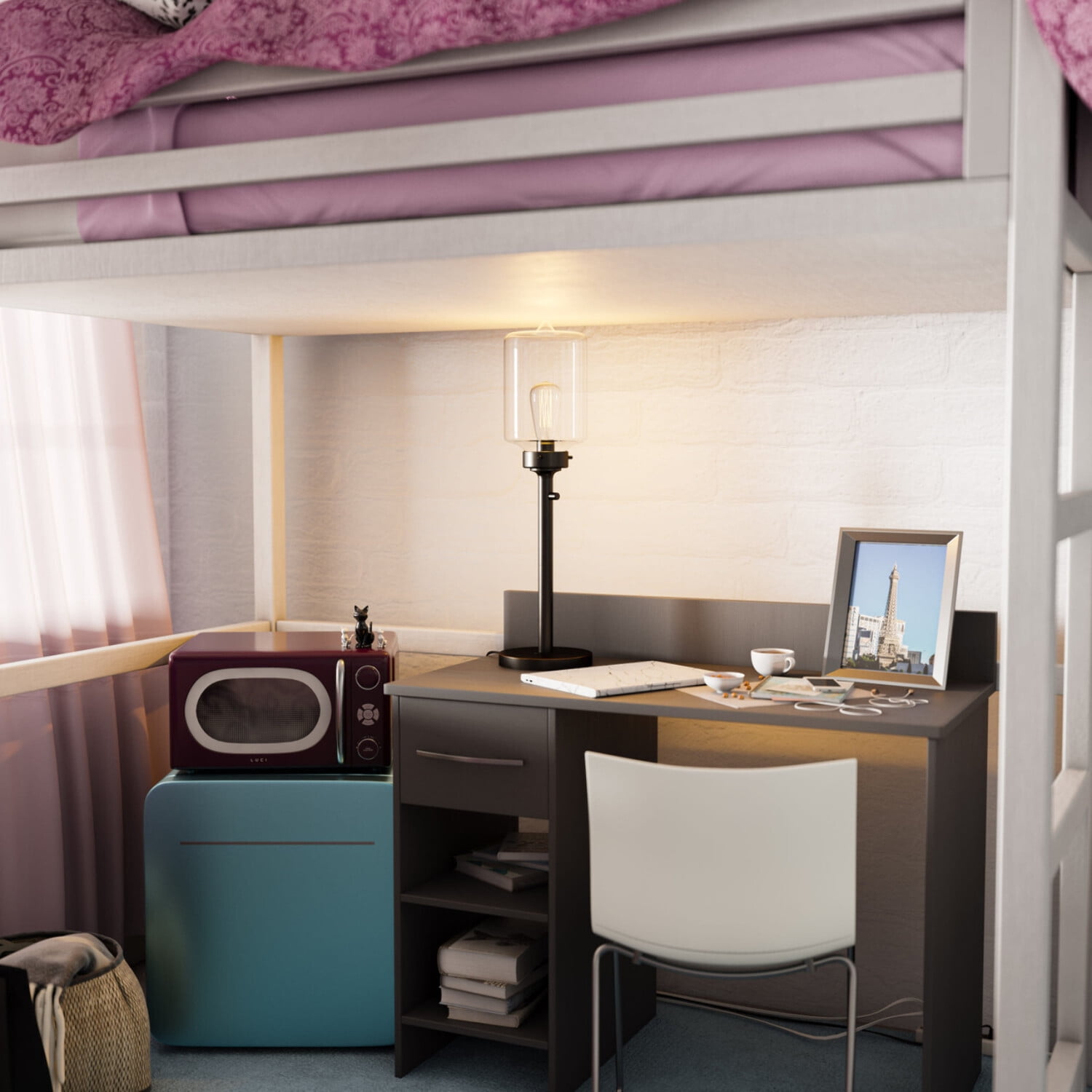 Kenroy Home Casey 28.25'' LED Table Lamp with Clear Glass Novelty Shade Modern Table Light Fixture for Living Room, Bedroom, or Office, 2700K, Oil Rubbed Bronze