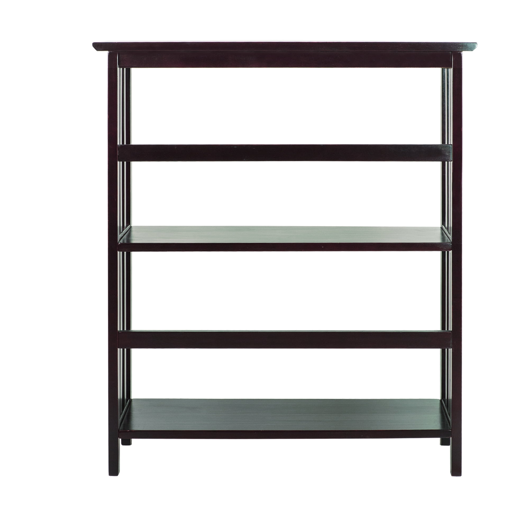 Casual Home Mission Style 3-Shelf Bookcase-Espresso
