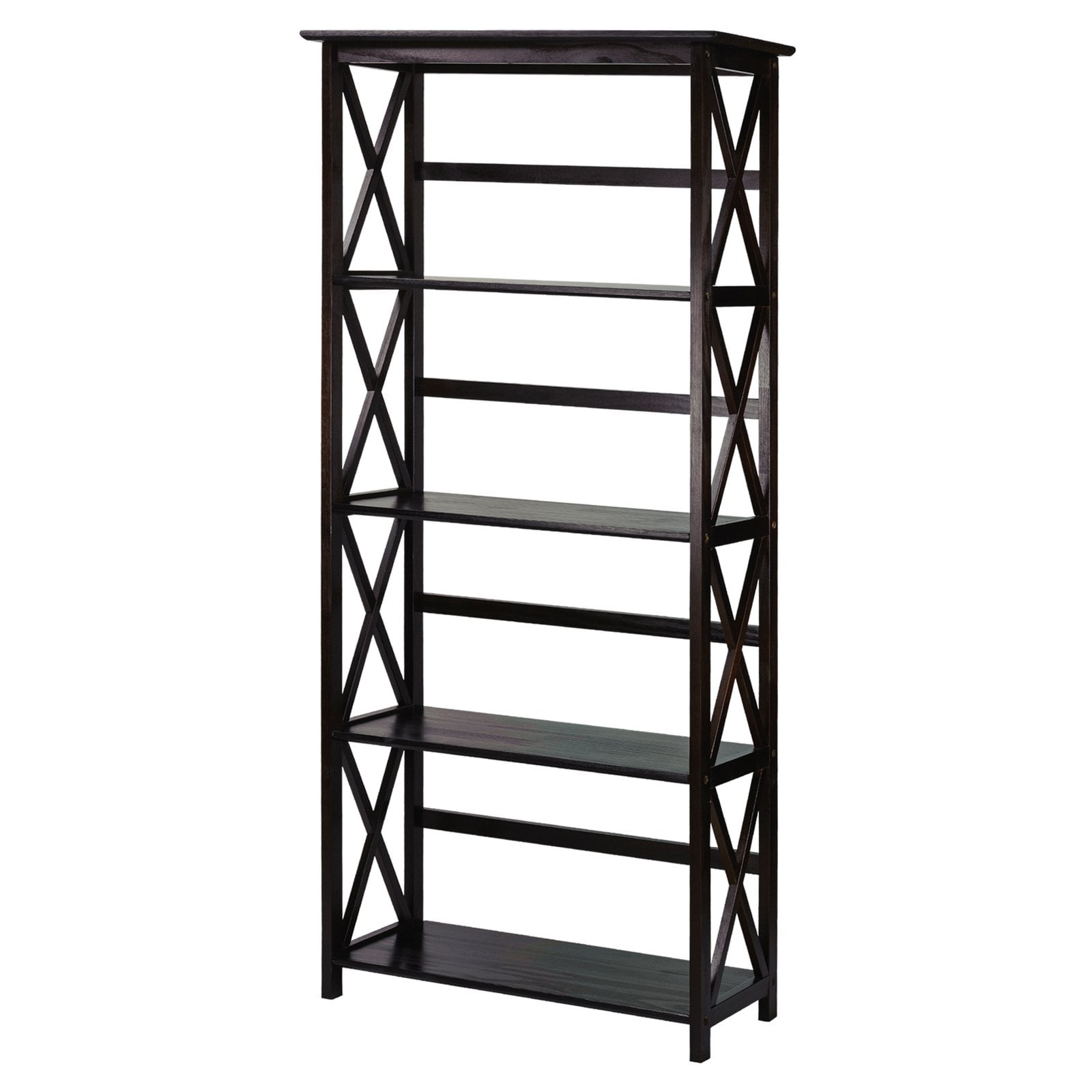 Casual Home Montego Shelf Bookcase-Color:Espresso,Size:5-Shelf