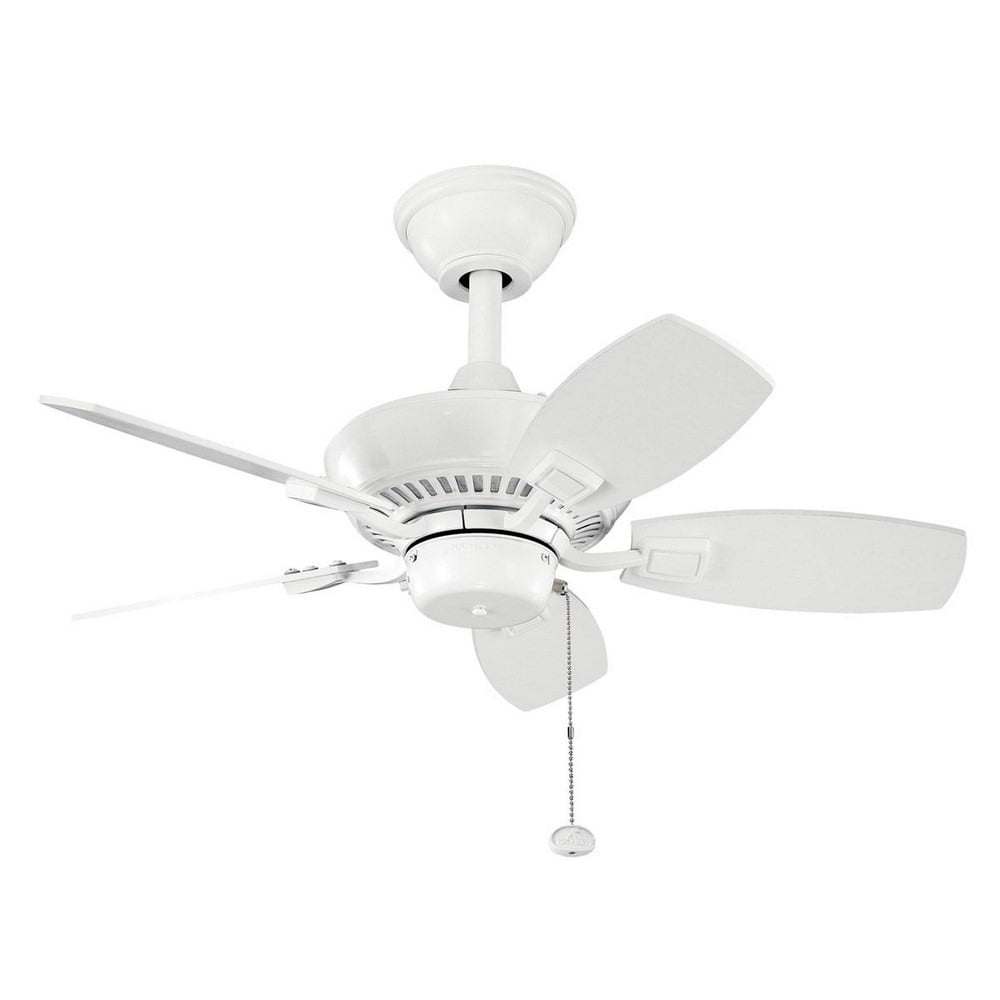 Ceiling Fan With Traditional Inspirations 15 Inches Tall By 30 Inches Wide-White Finish Kichler Lighting 300103Wh