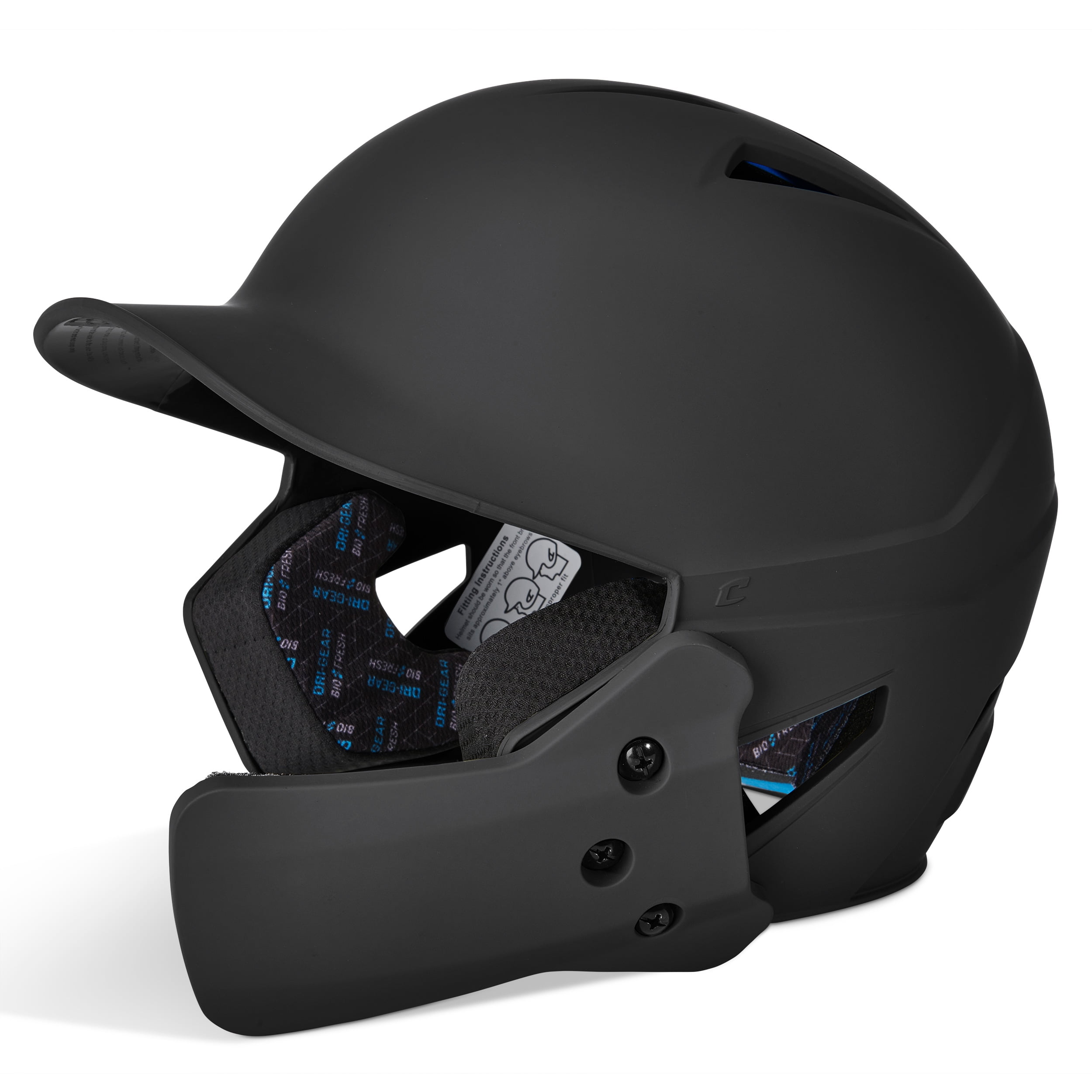 Champro Sports HX Gamer Plus Baseball Batting Helmet, Medium, Black