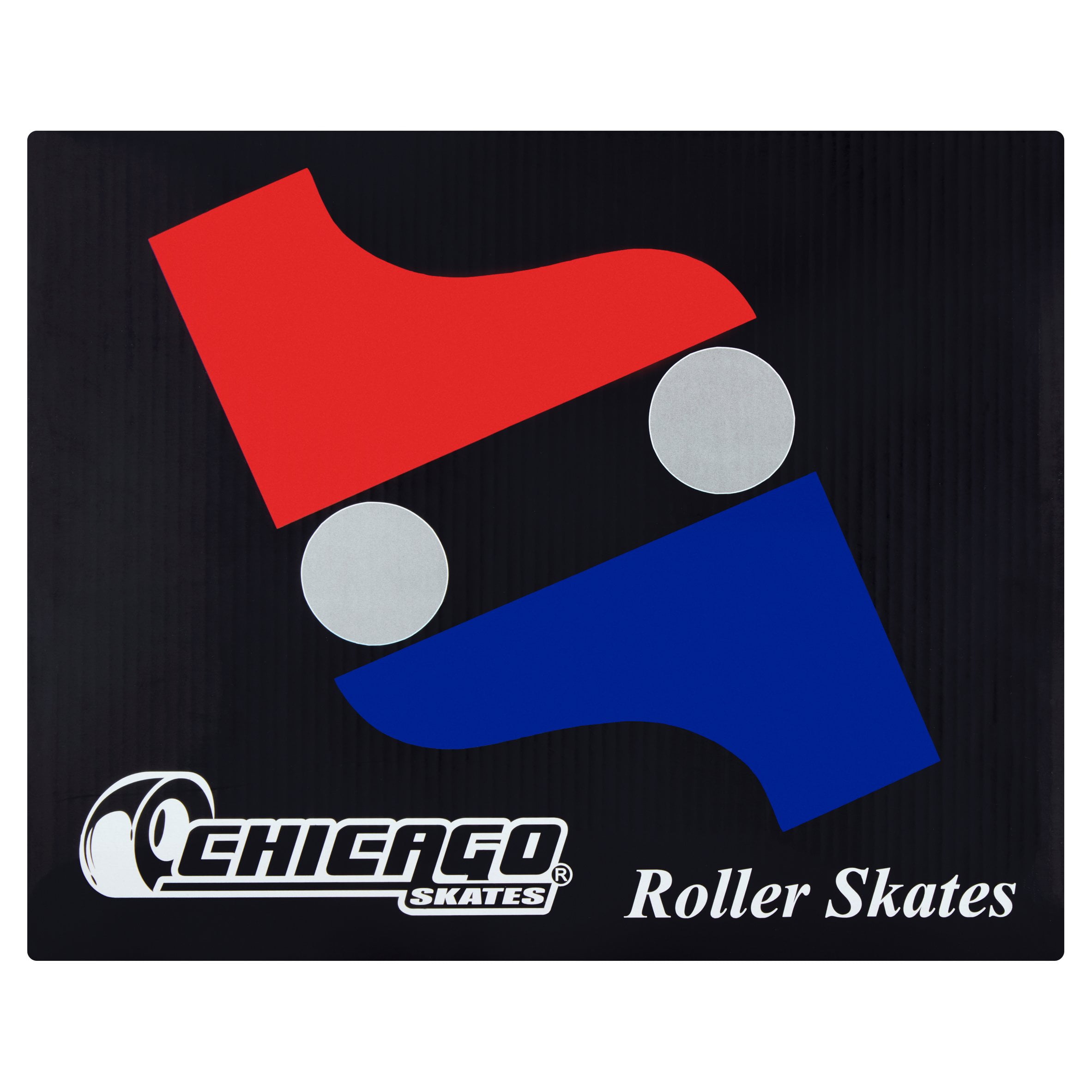 Chicago Mens’ Bullet Speed Skates Black Classic Quad Roller Skate, Size 4