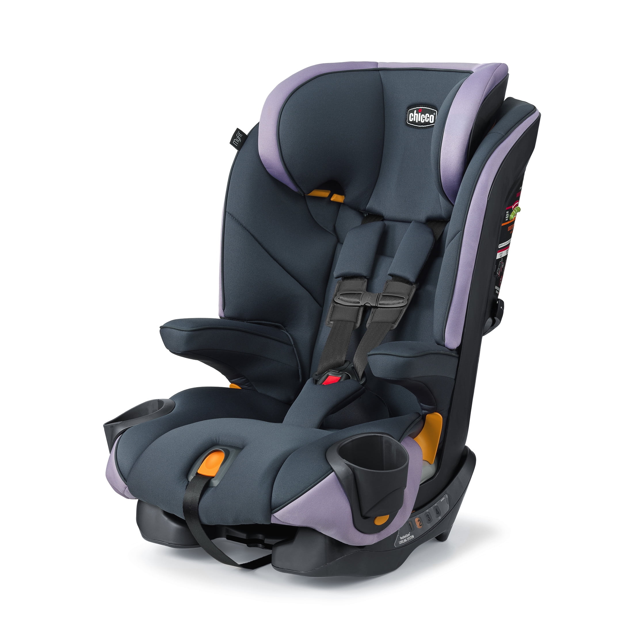 Chicco MyFit® 2-in-1 Forward-Facing Harness Booster Car Seat for Toddlers, 5-Point Harness, Belt-Positioning Booster - Haven (Purple), New