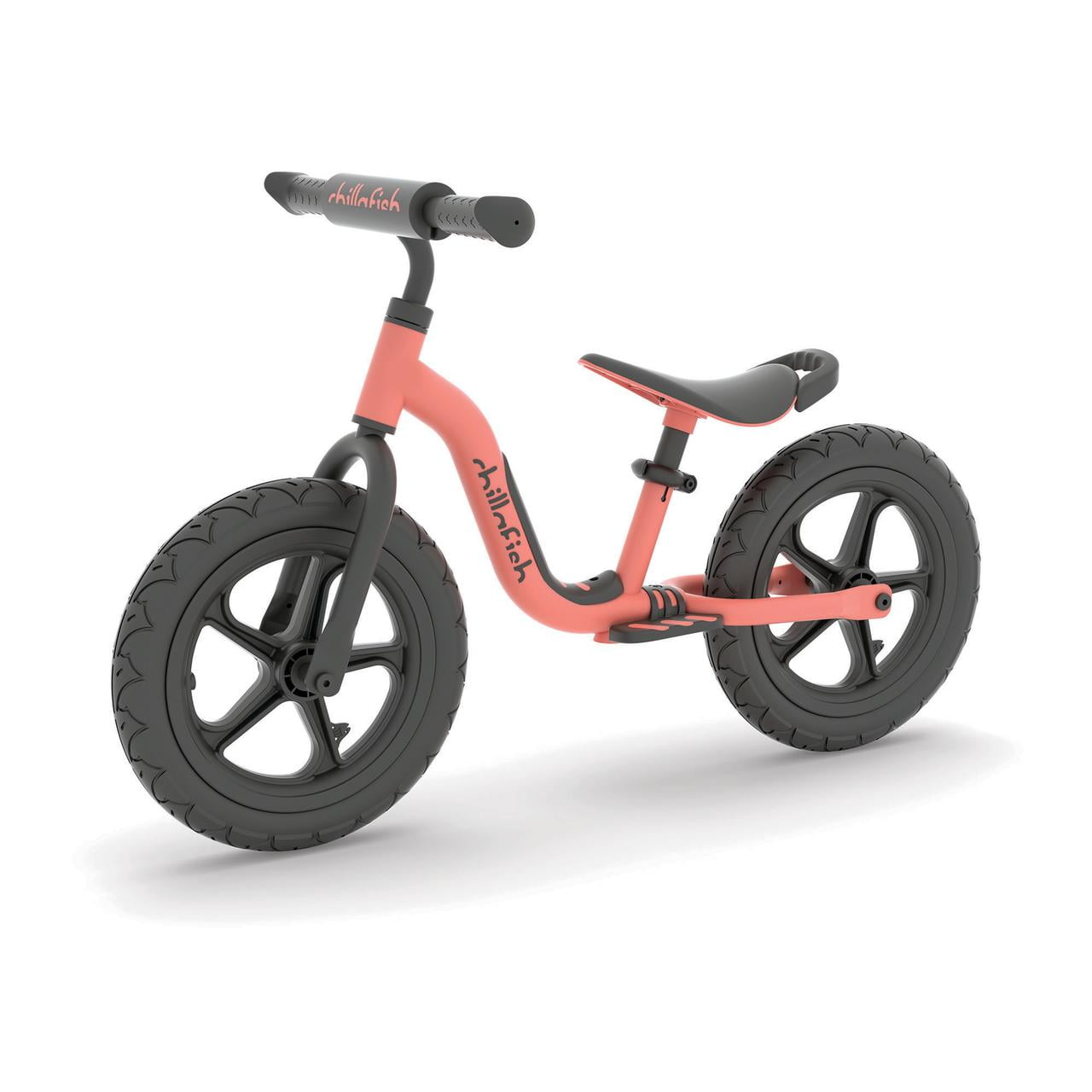 Chillafish Flamingo Charlie Sport Lightweight Toddler Balance Bike with Carry Handle, Integrated Footrest, Handlebar Foam, Adjustable Seat and Handlebar, Puncture-Proof 12" RS Tires, Kids 2-5 Years