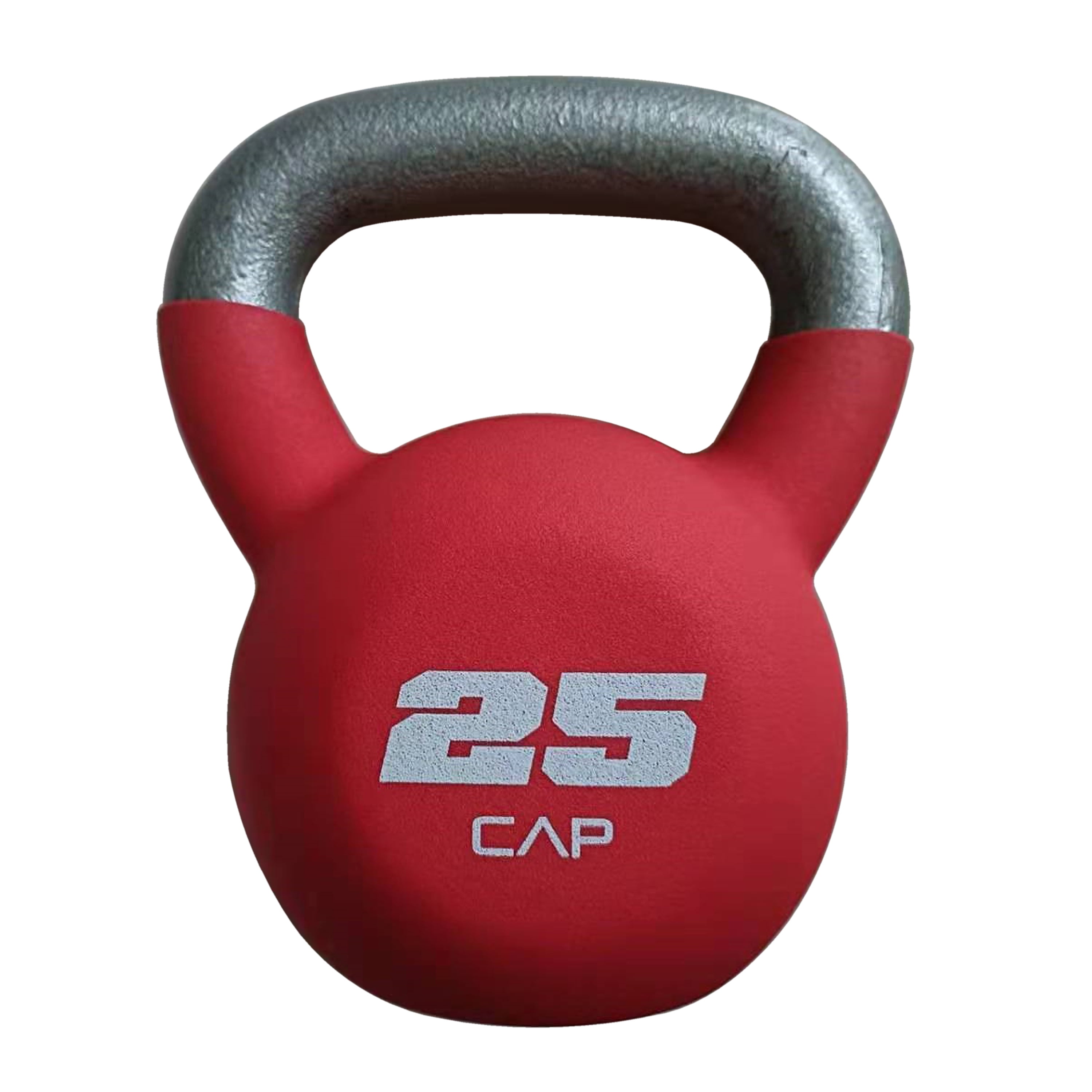 CAP, 25lb Neoprene Coated Kettlebell, Red