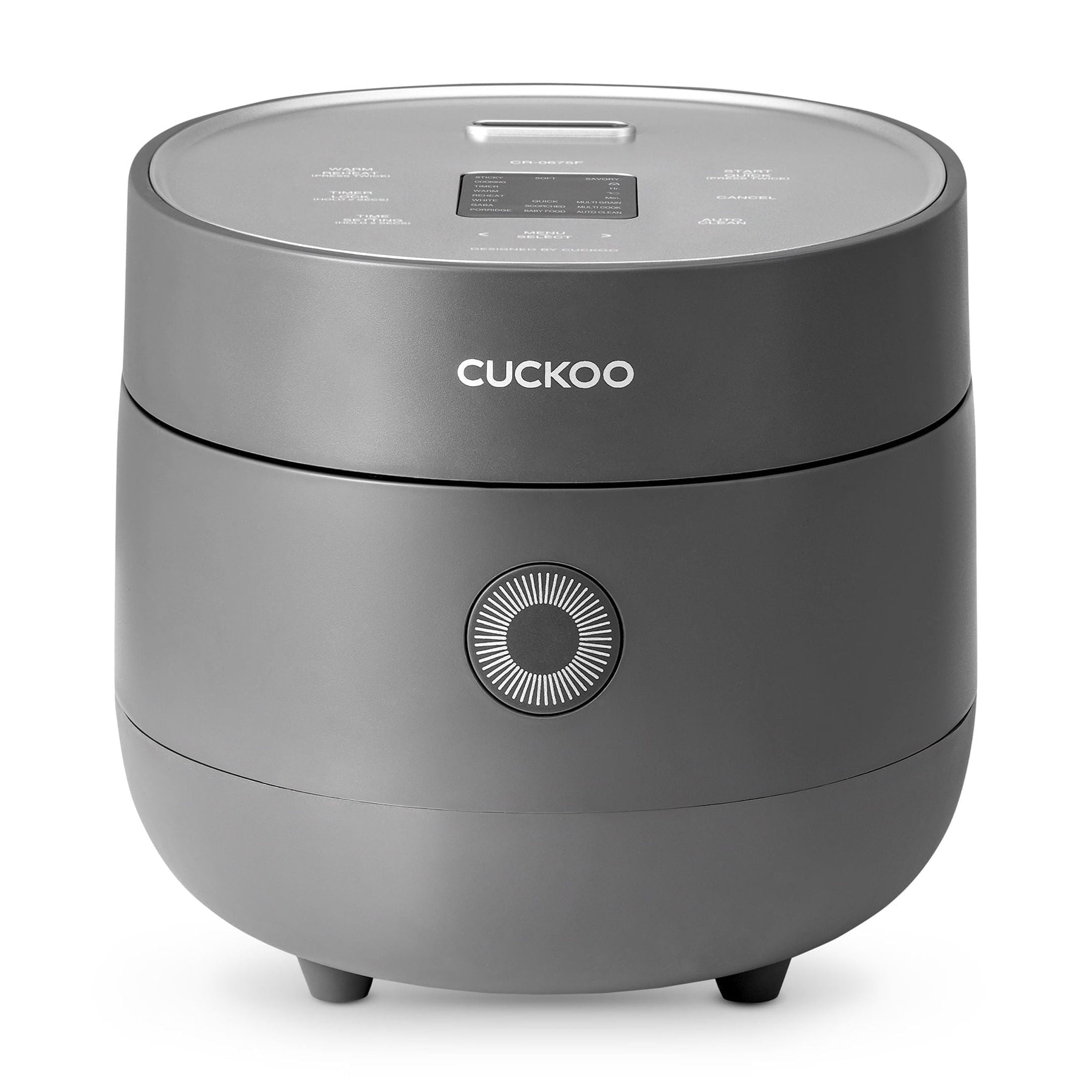 CUCKOO Micom Rice Cooker 6-Cup Uncooked / 12-Cup Cooked with Nonstick Inner Pot, Versatile Rice Maker with 9 Menu Options, Fuzzy Logic Technology, Auto Clean, Quick Rice Mode, Gray (CR-0675FG)