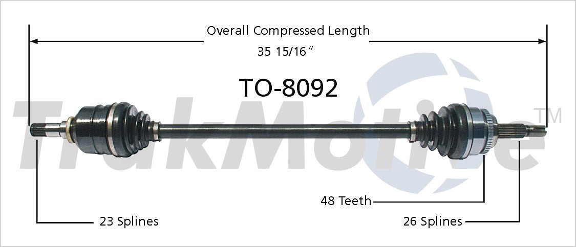 CV Axle Shaft Fits select: 2003-2008 TOYOTA COROLLA, 2004-2008 TOYOTA COROLLA MATRIX