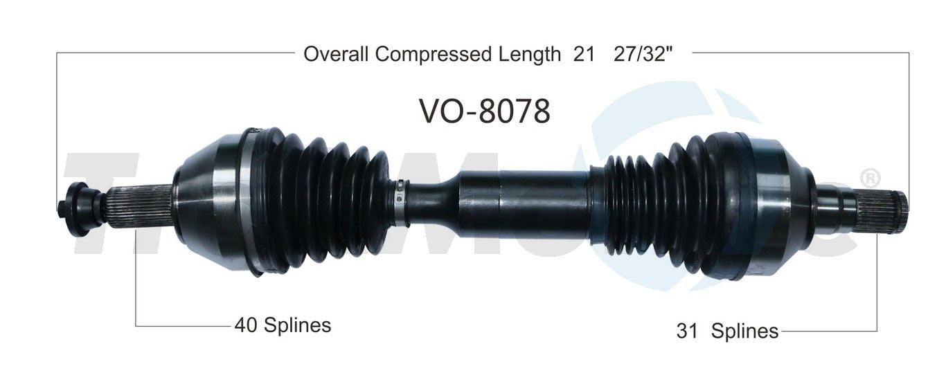 CV Axle Shaft Fits select: 2010-2016 VOLVO XC60