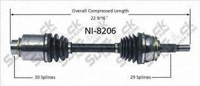 CV Axle Shaft-New Front Right SurTrack NI-8206 fits 03-07 Murano Fits select: 2003-2005,2007 NISSAN MURANO