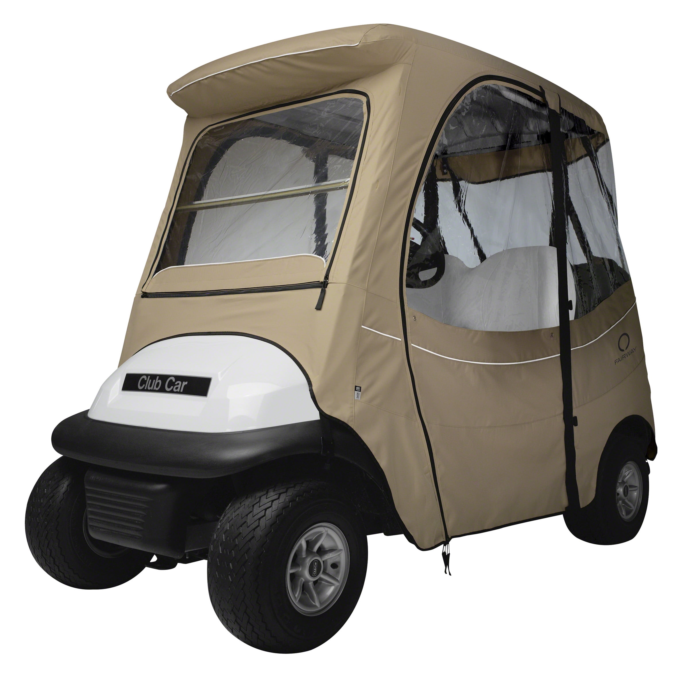 Classic Accessories Fairway Short Roof 2-Person FadeSafe Club Car Precedent Golf Cart Enclosure