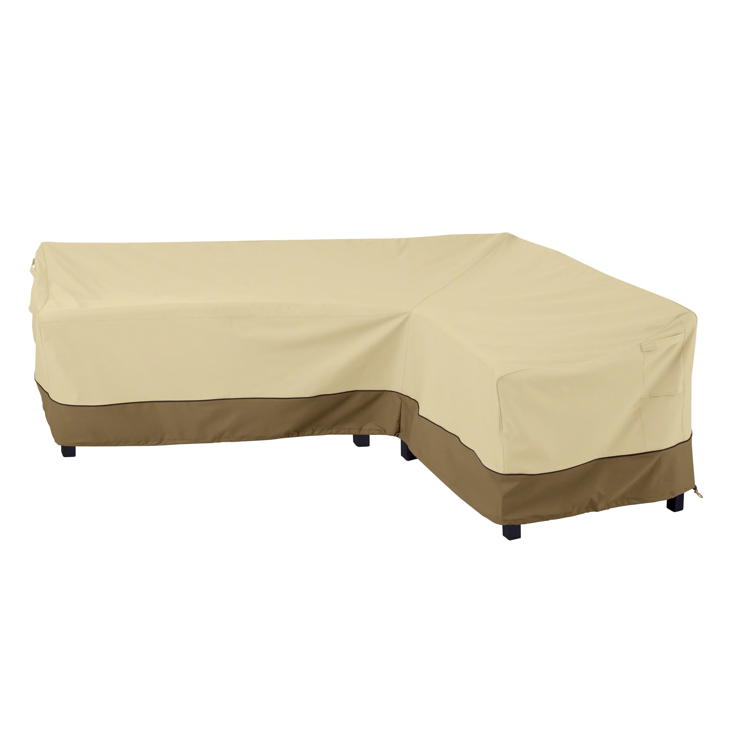 Classic Accessories 104"x83"x32"x31" Tan Sectional Cover, Veranda