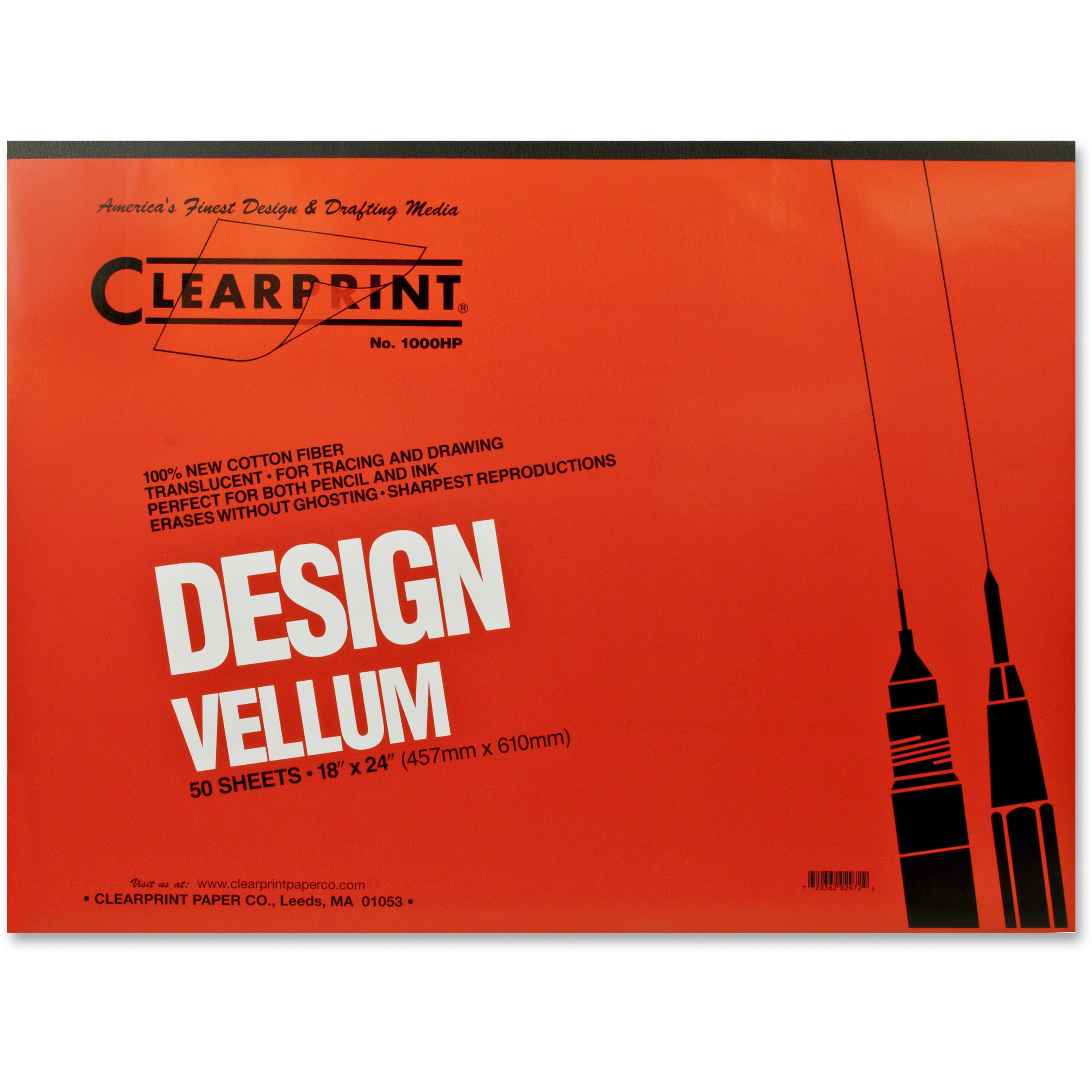 Clearprint Design and Sketch Pad, Unprinted, 18" x 24"