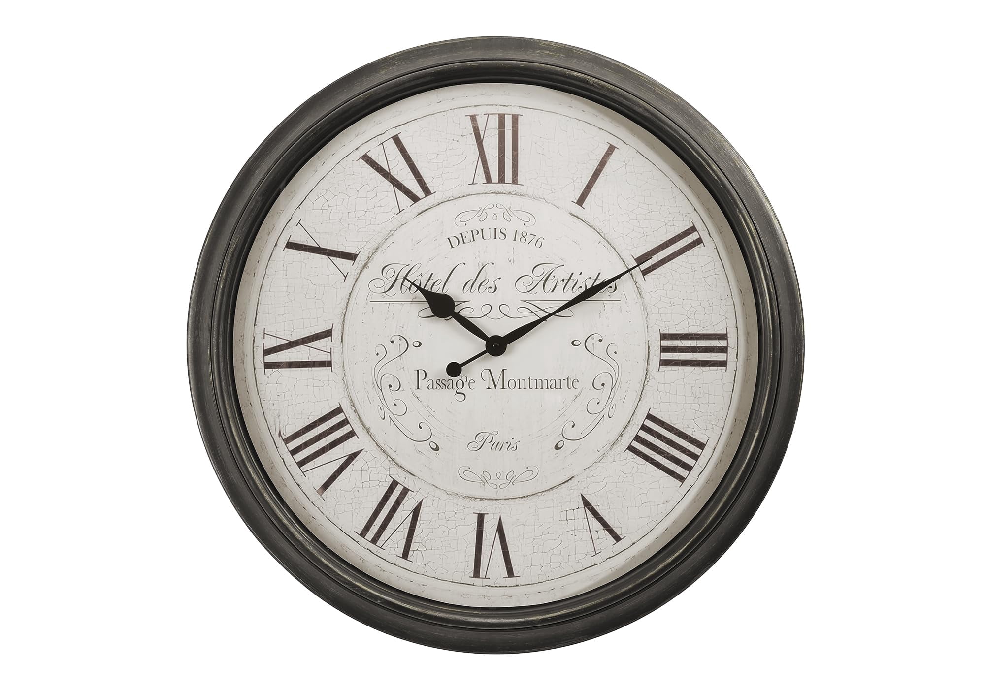 Clocks - 30" Round - Large Oversized - Wall Clock - Brown - Transitional