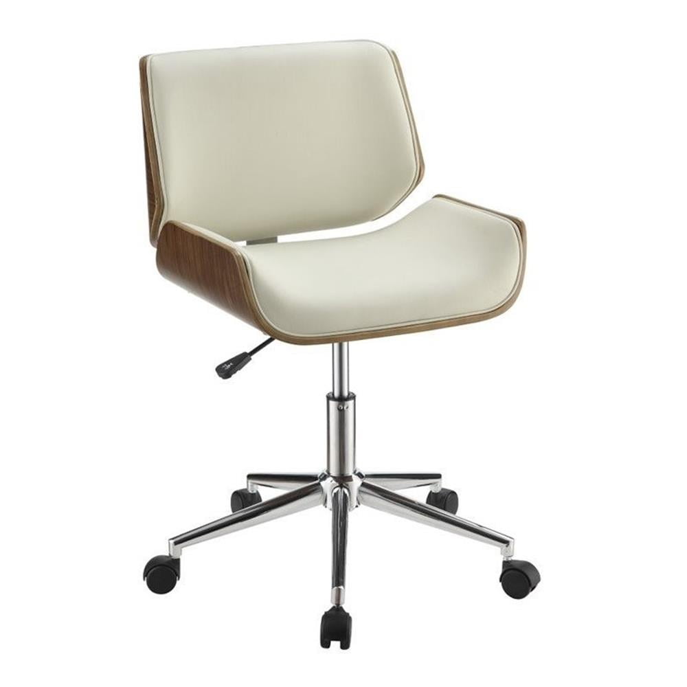 Addington Adjustable Height Office Chair Ecru and Chrome
