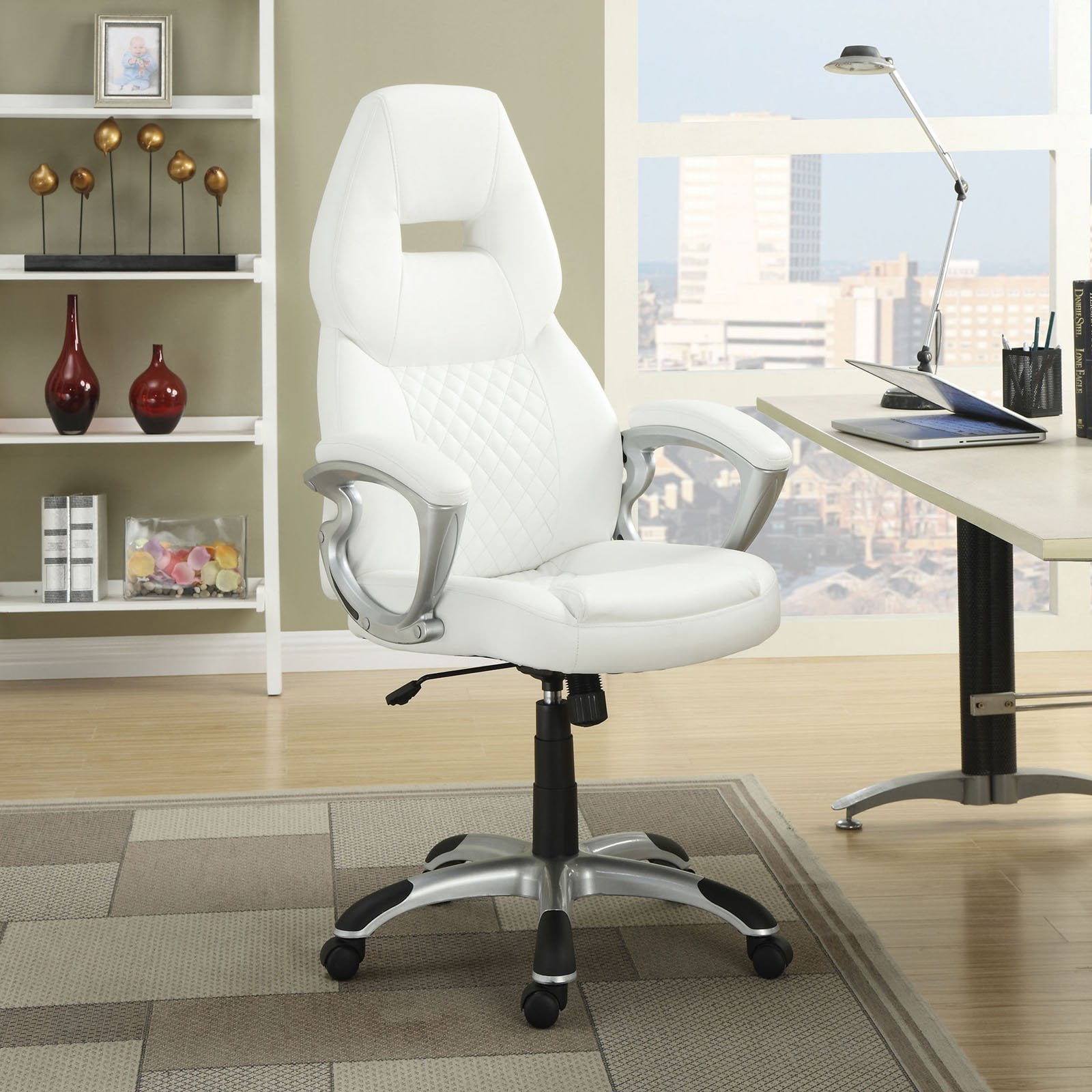 Coaster Bucket Set Office Seat Leather Swivel Chair