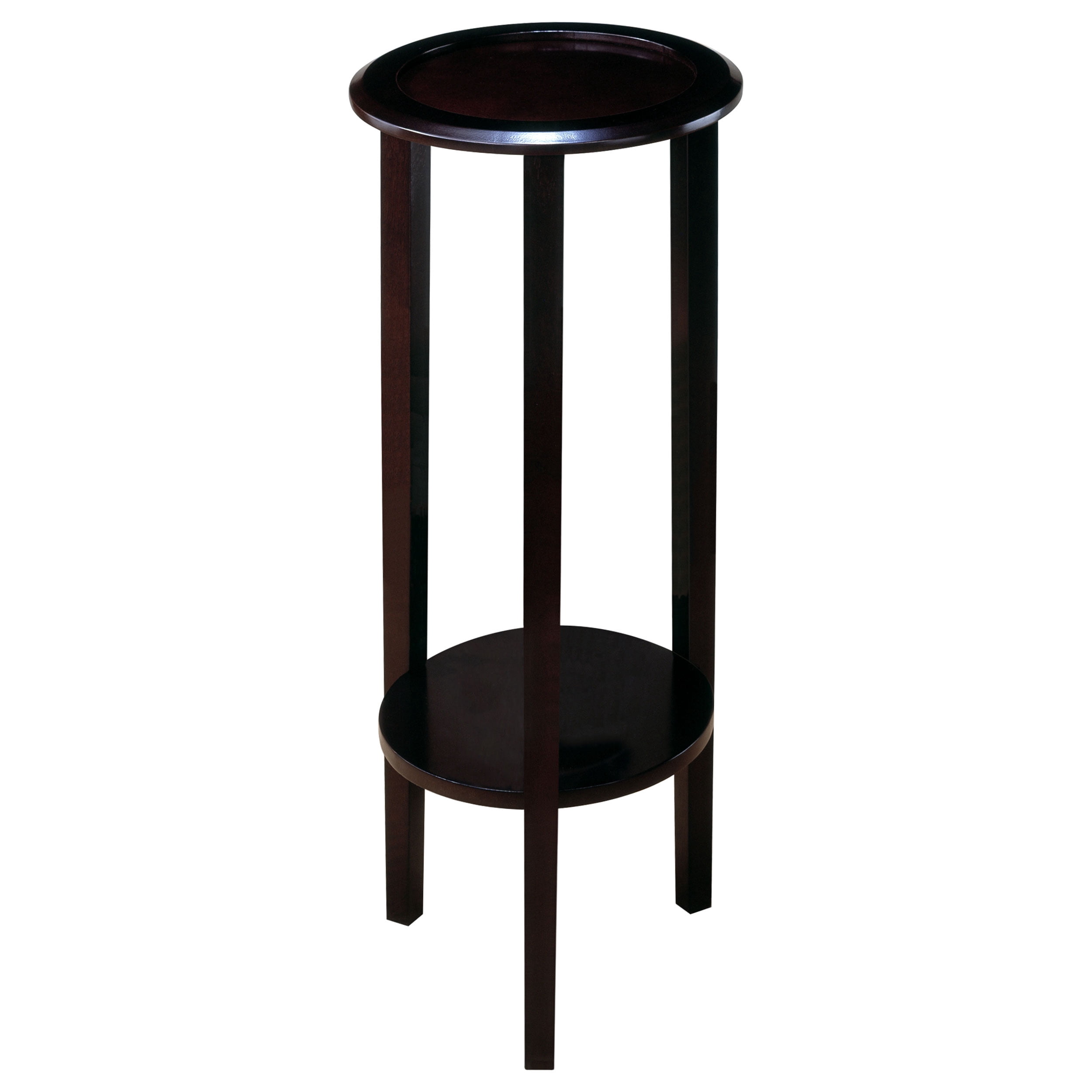 Kirk 1-shelf Round Wood Plant Stand Espresso