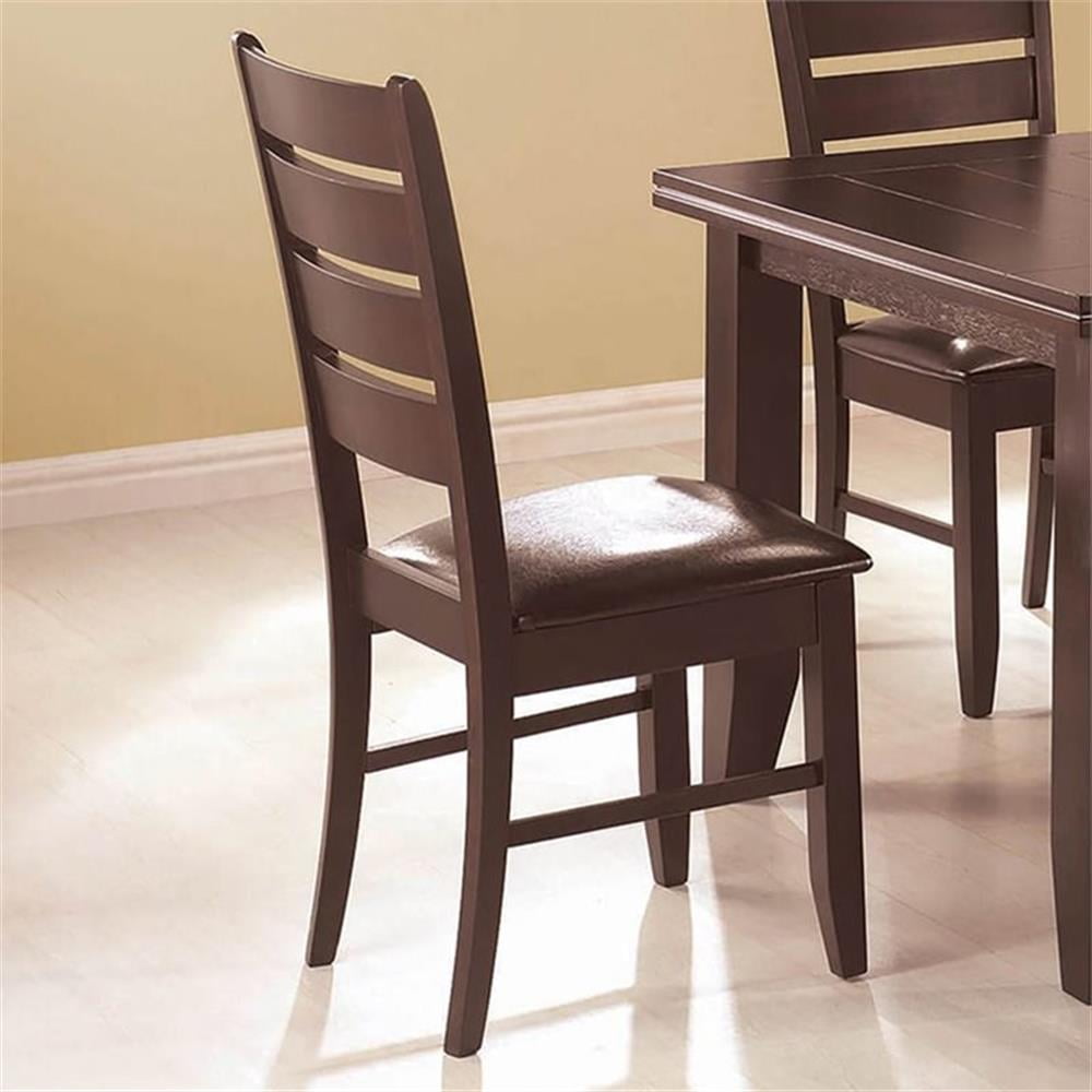 Dalila Wood Dining Side Chair Cappuccino (Set of 2)