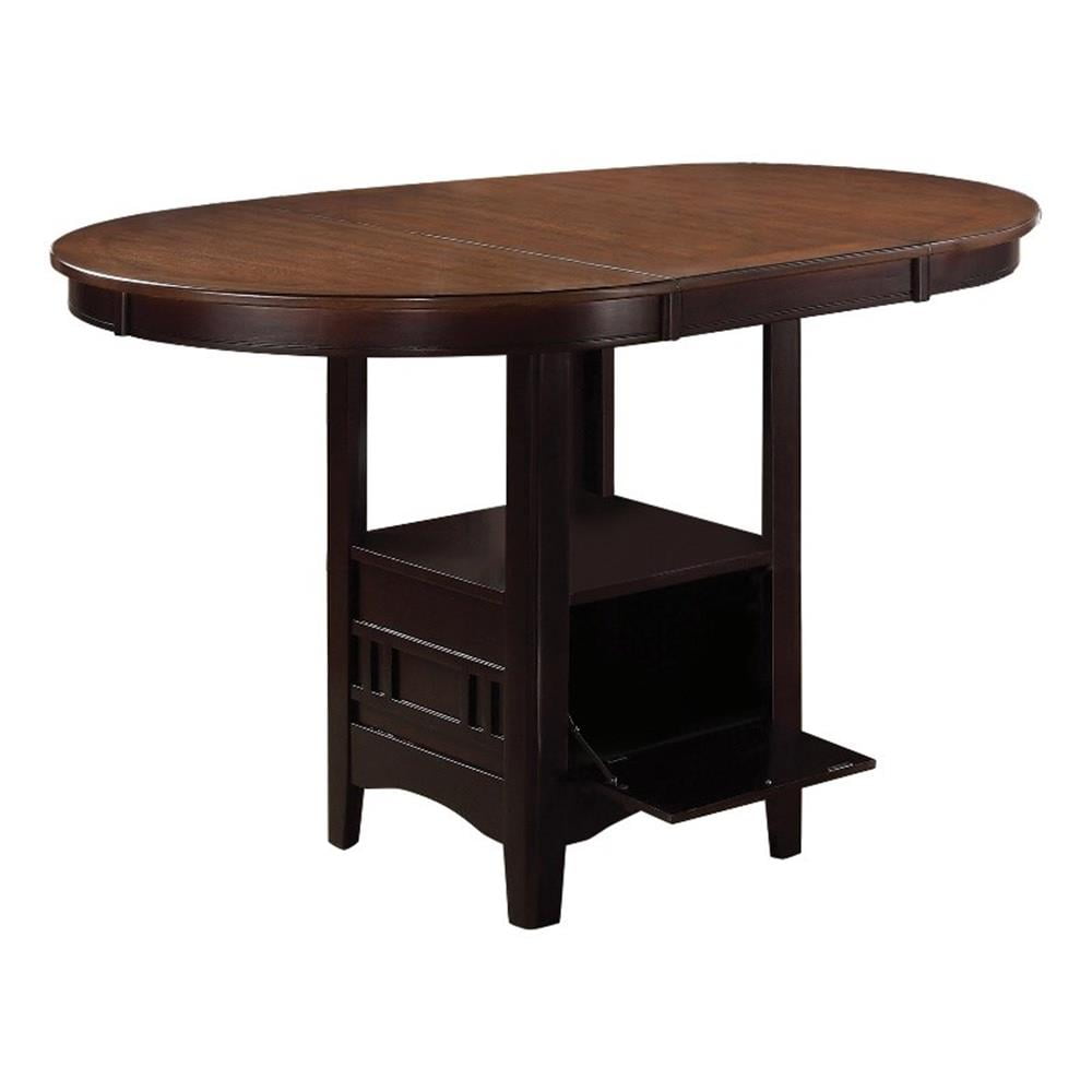 Lavon Oval 60-inch Extension Counter Dining Table Chestnut