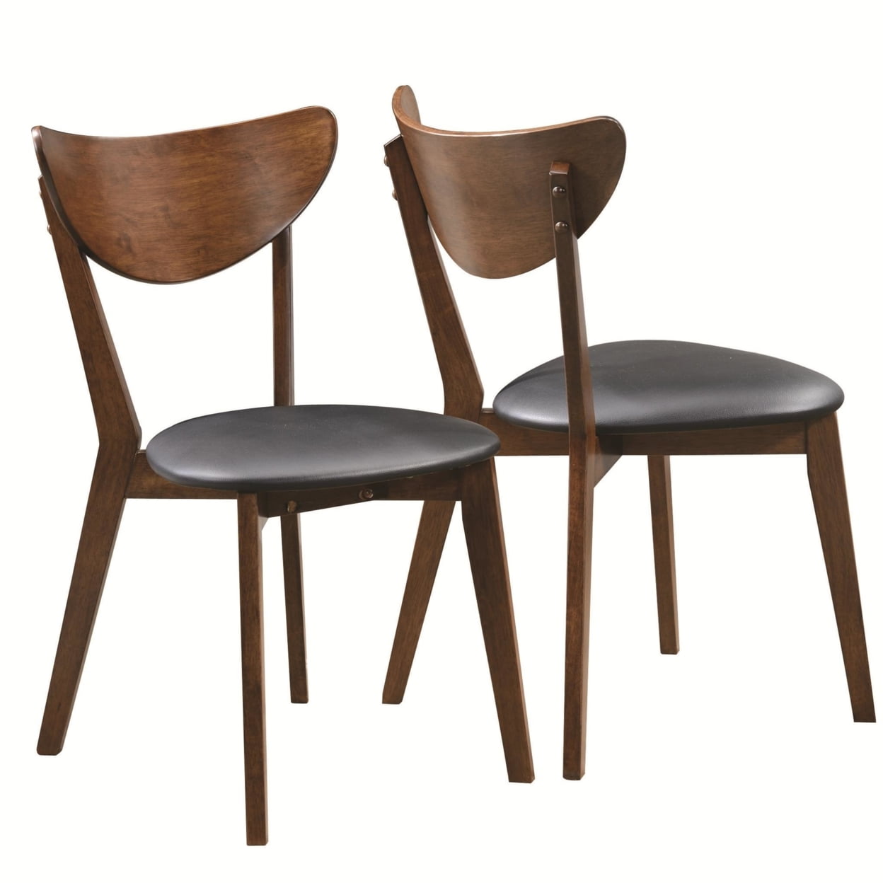 Jedda Wood Dining Side Chair Dark Walnut (Set of 2)