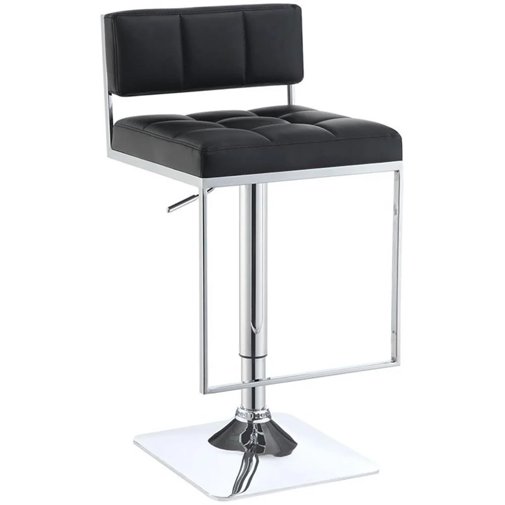Alameda Adjustable Bar Stool Chrome and Black