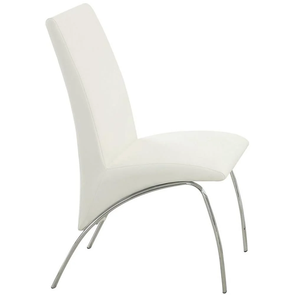 Bishop Upholstered Dining Side Chair White (Set of 2)