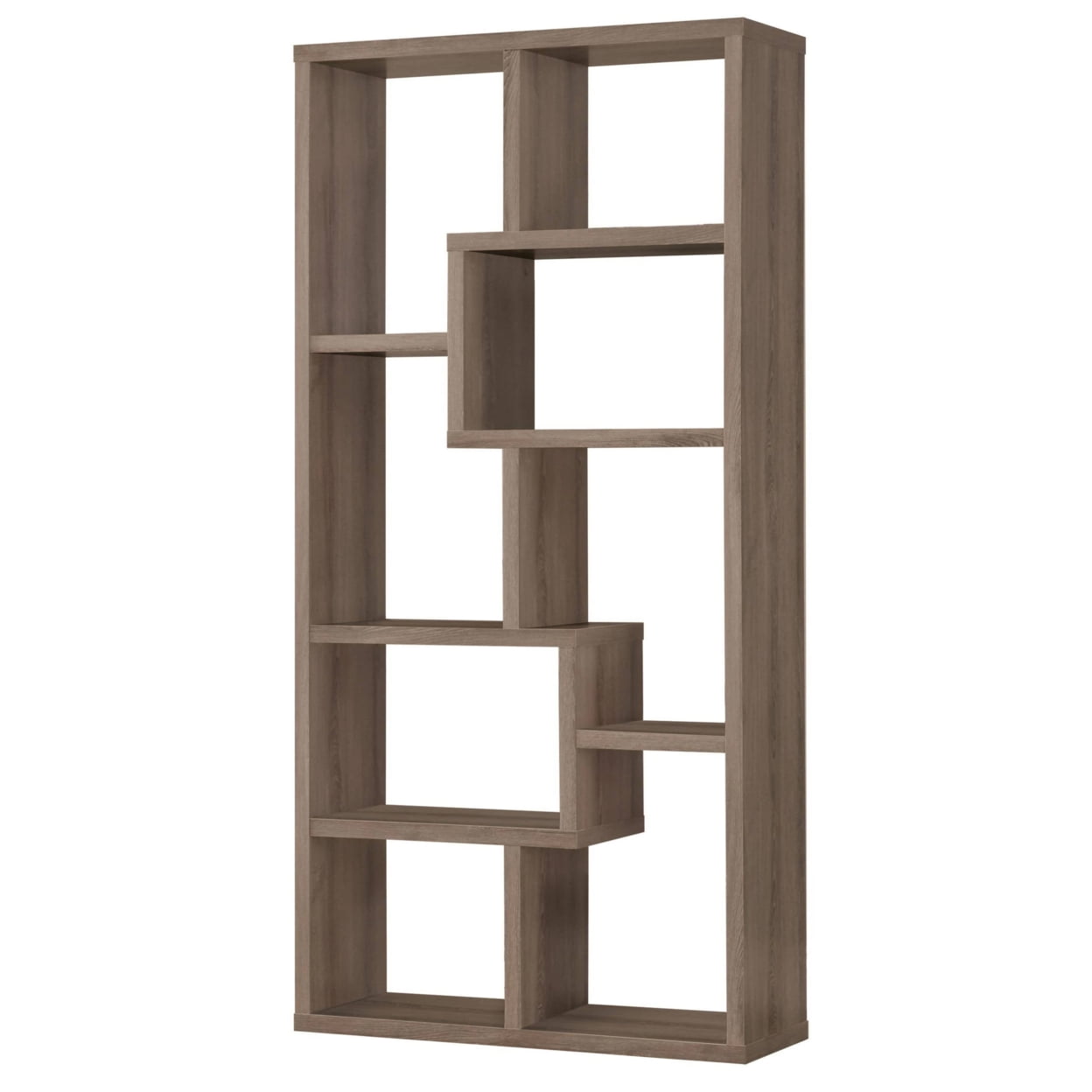 Theo 10-shelf Bookcase Weathered Grey