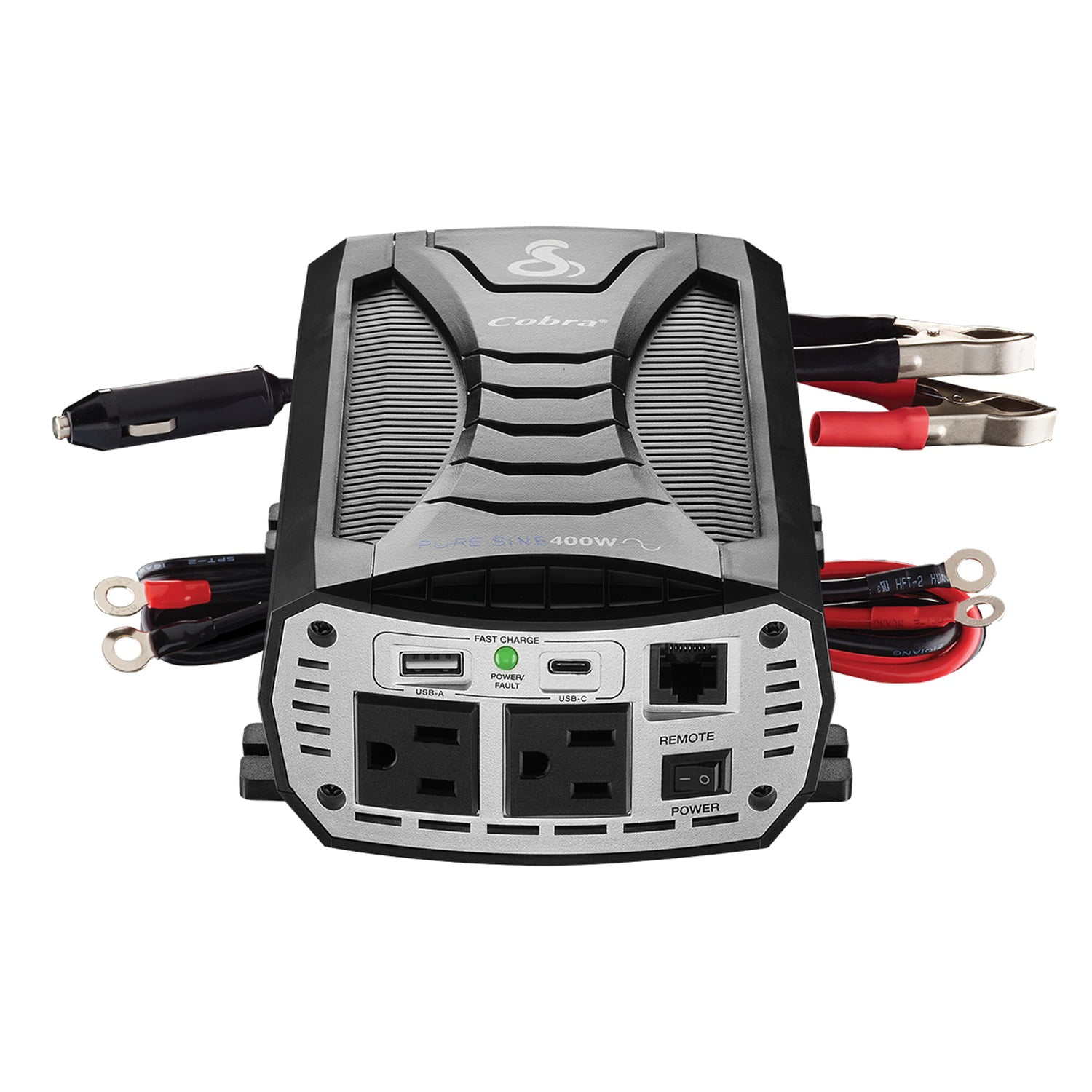 Cobra PURE SINE 400W - PURE SINE 400 Watt Power Inverter with Fast Charge USB | CPI400PSW