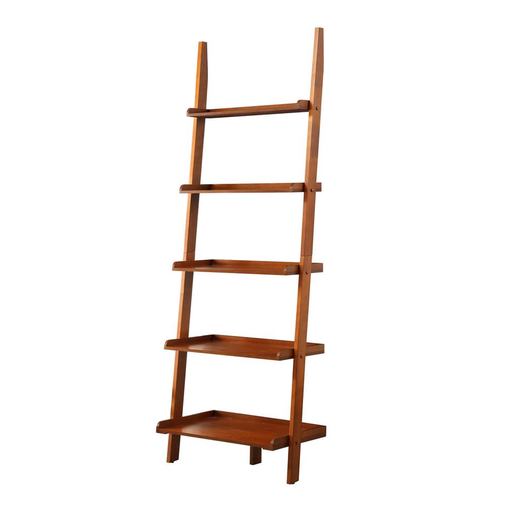 Convenience Concepts American Heritage 5-Shelf Ladder Bookcase, Cherry