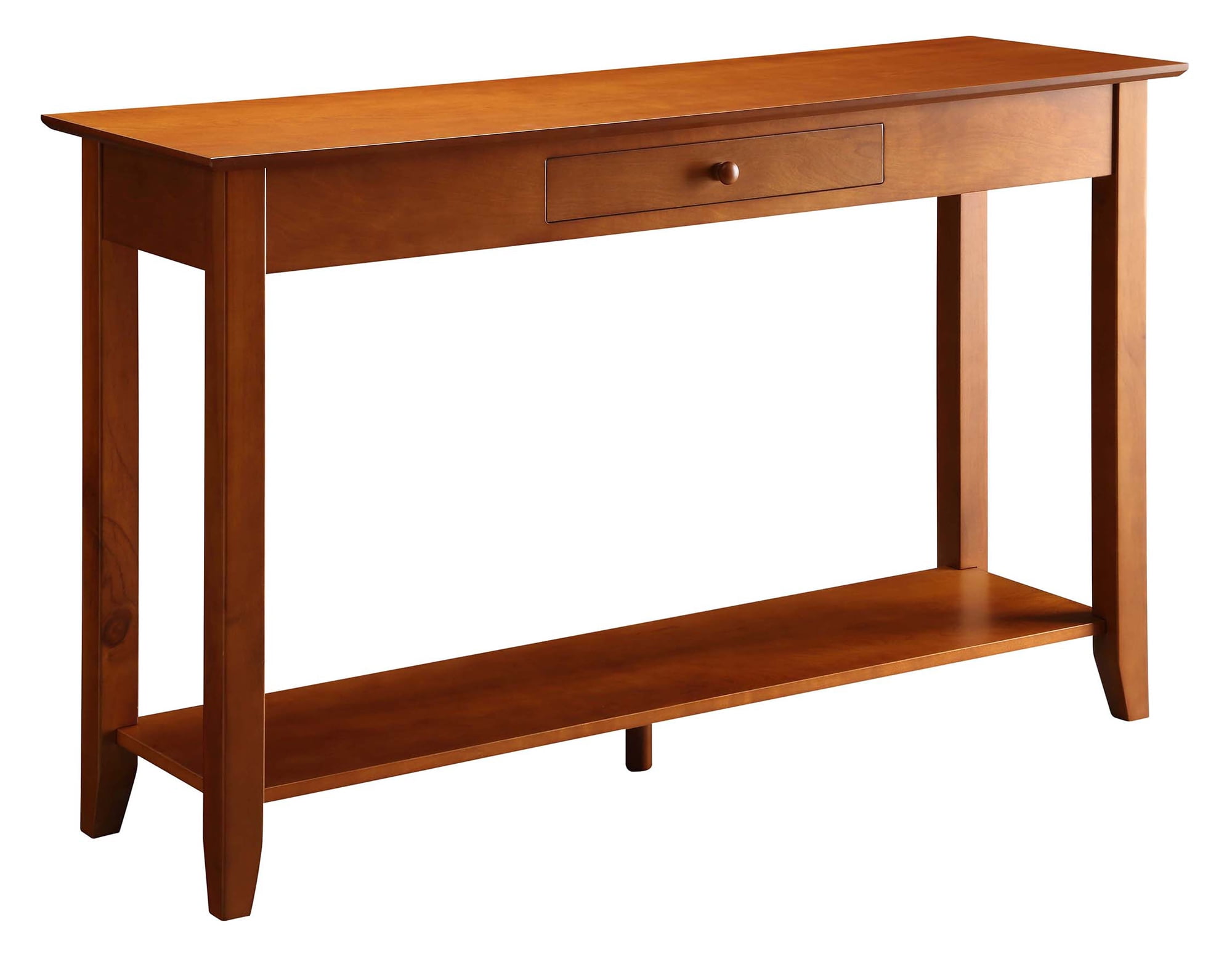 Convenience Concepts American Heritage 1 Drawer Console Table with Shelf, Cherry