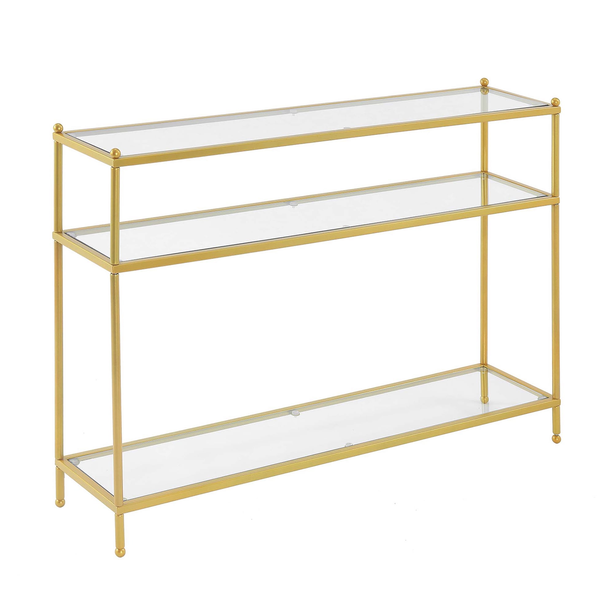 Convenience Concepts Contemporary Gold Metal Royal Crest Console Table