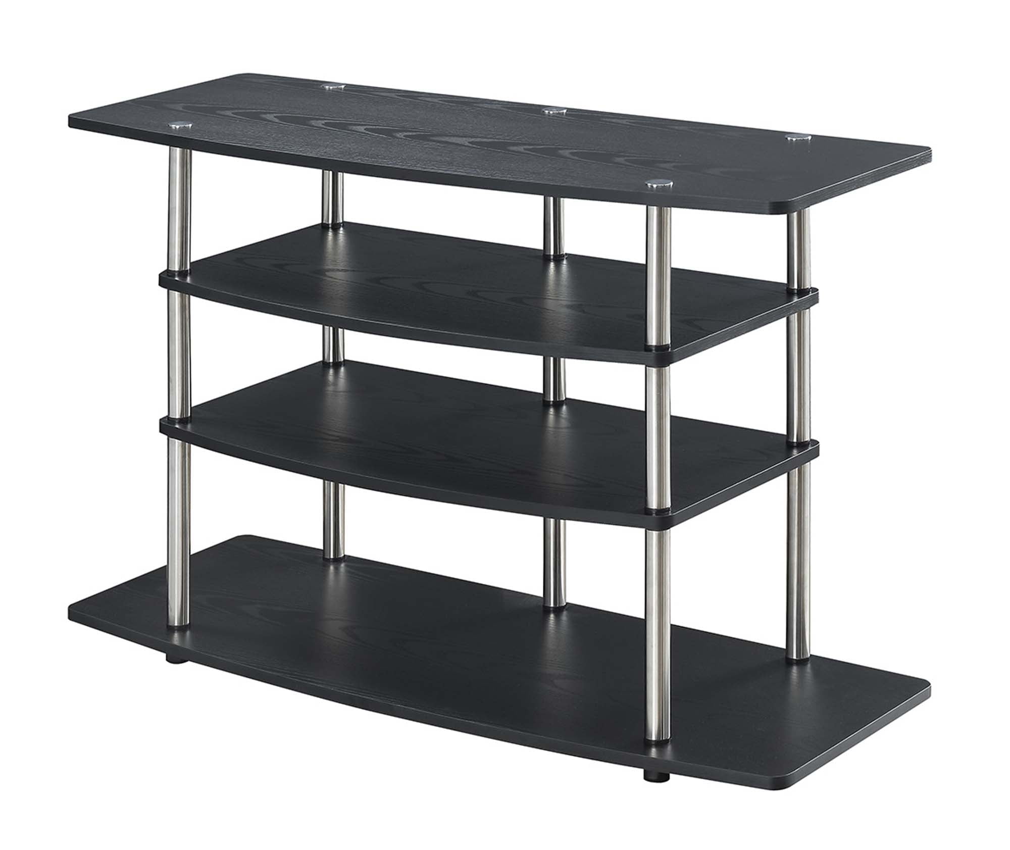 Convenience Concepts Designs2Go No Tools Wide Highboy TV Stand, Black