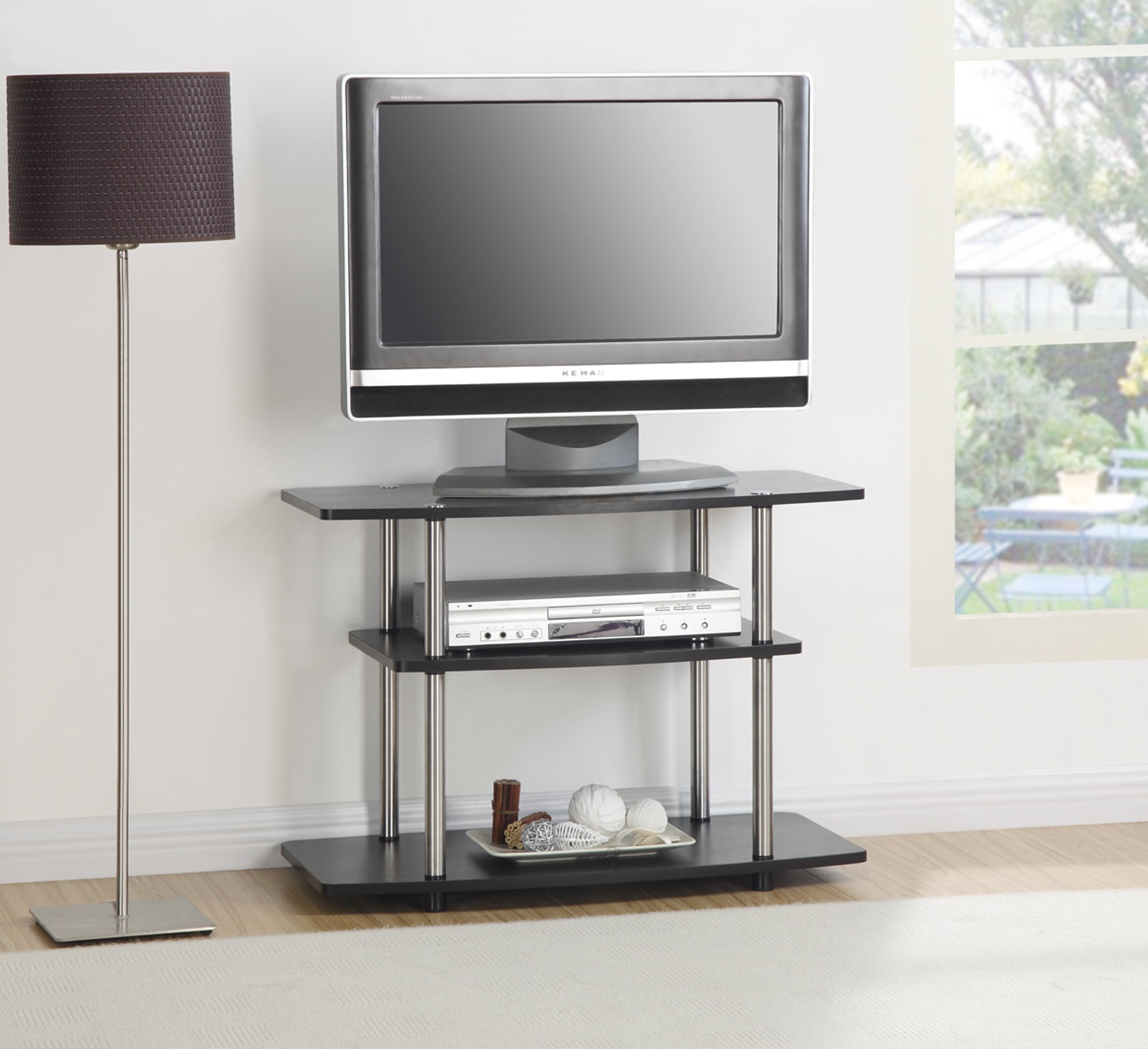 Convenience Concepts Designs2Go No Tools 37-inch 3 Tier TV Stand, Espresso