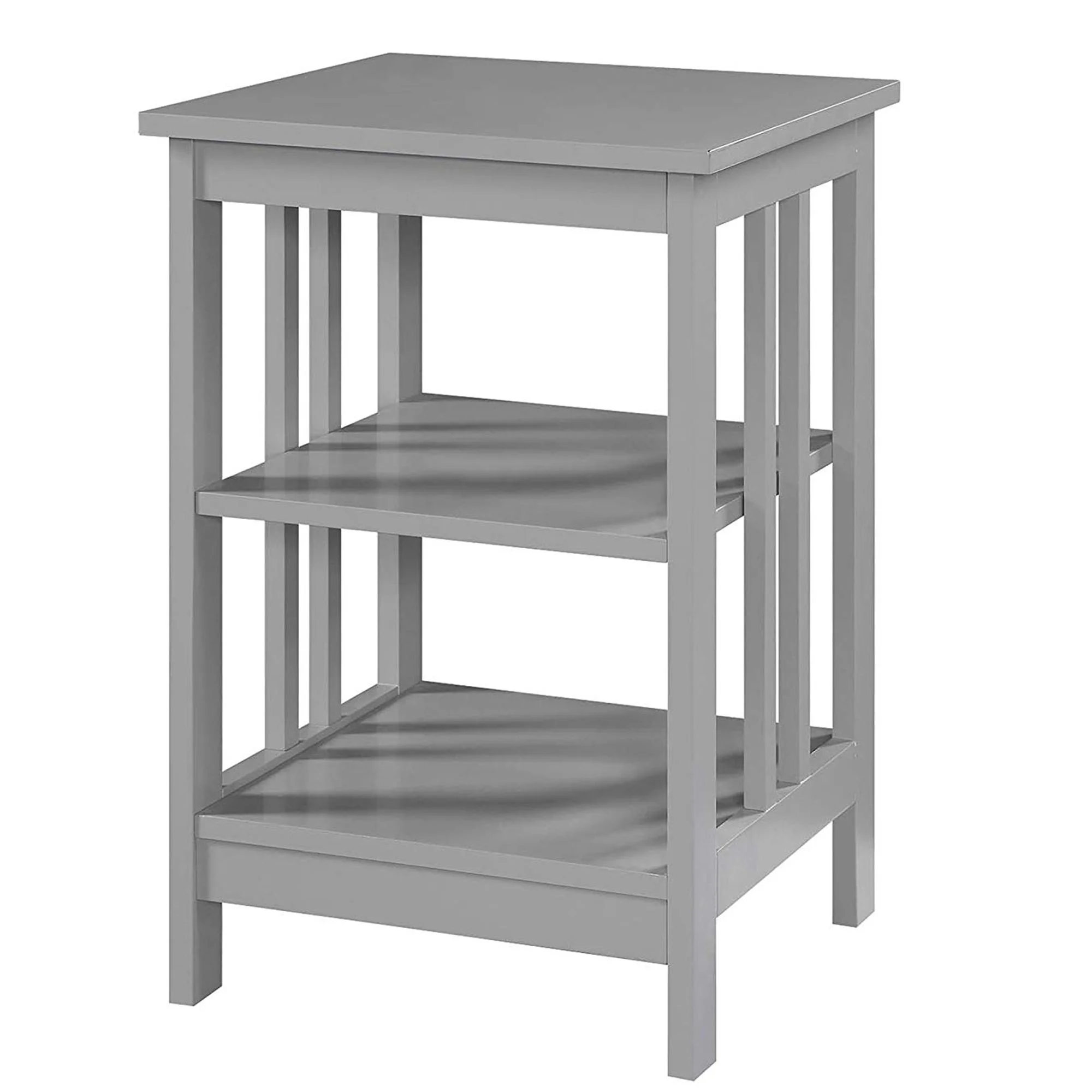 Convenience Concepts Mission 16" Square End Table in Gray Wood Finish