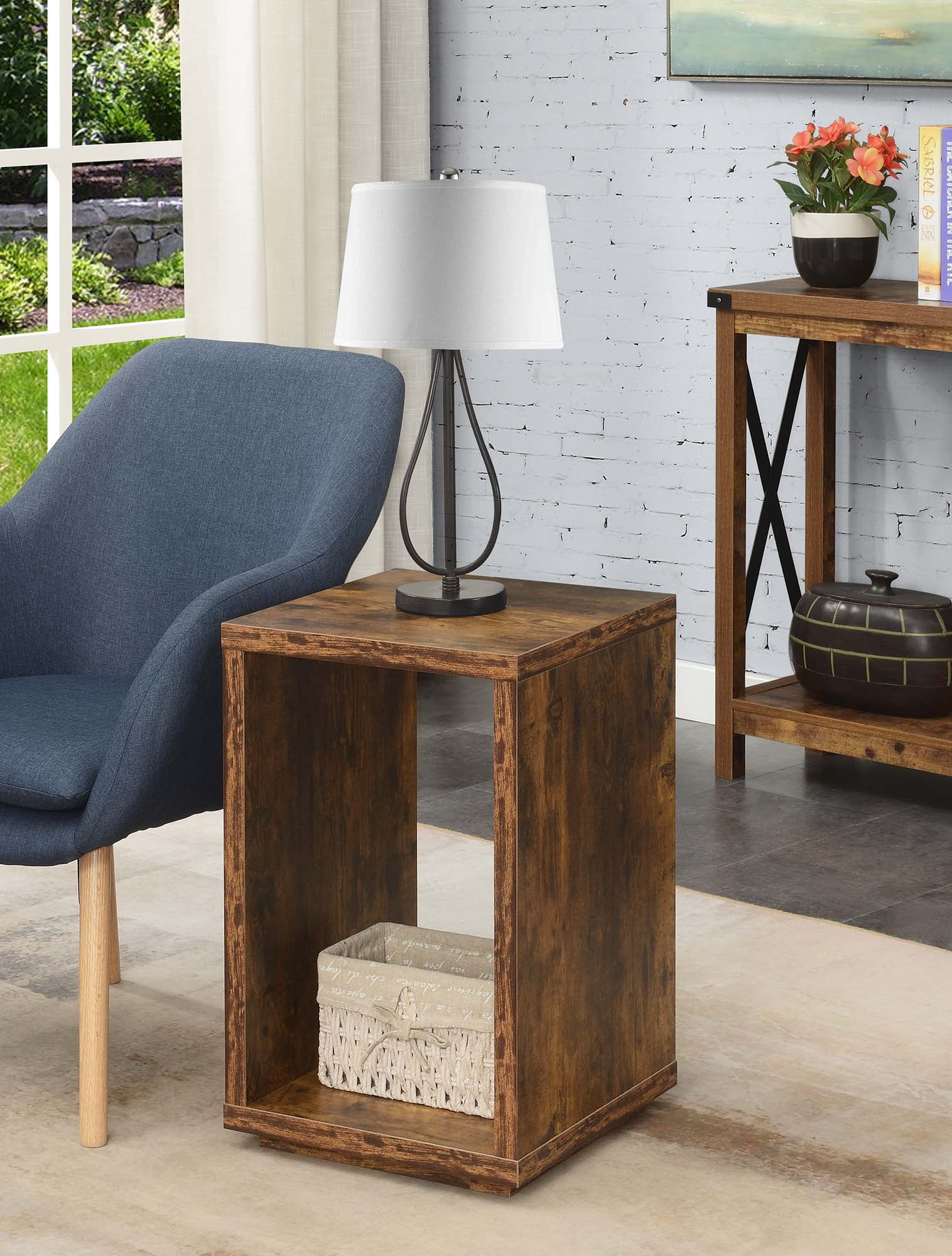Convenience Concepts Northfield Admiral End Table with Shelf, Barnwood