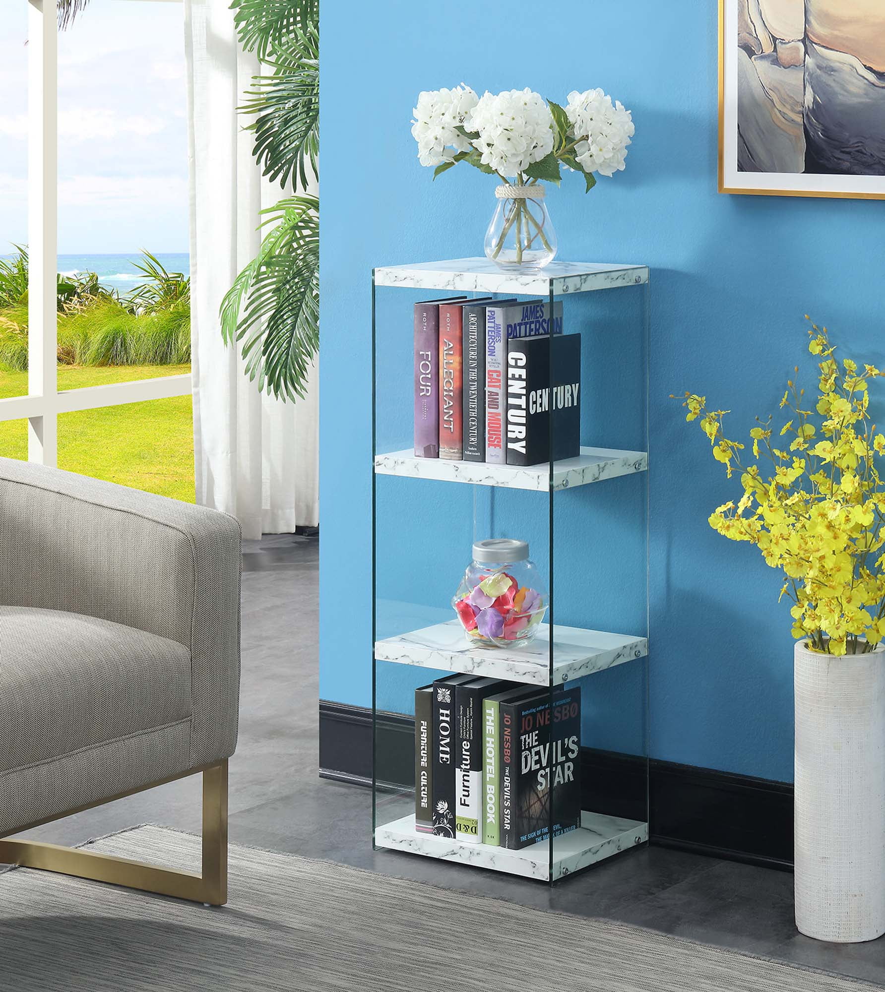 Convenience Concepts SoHo 4 Tier Tower Bookcase