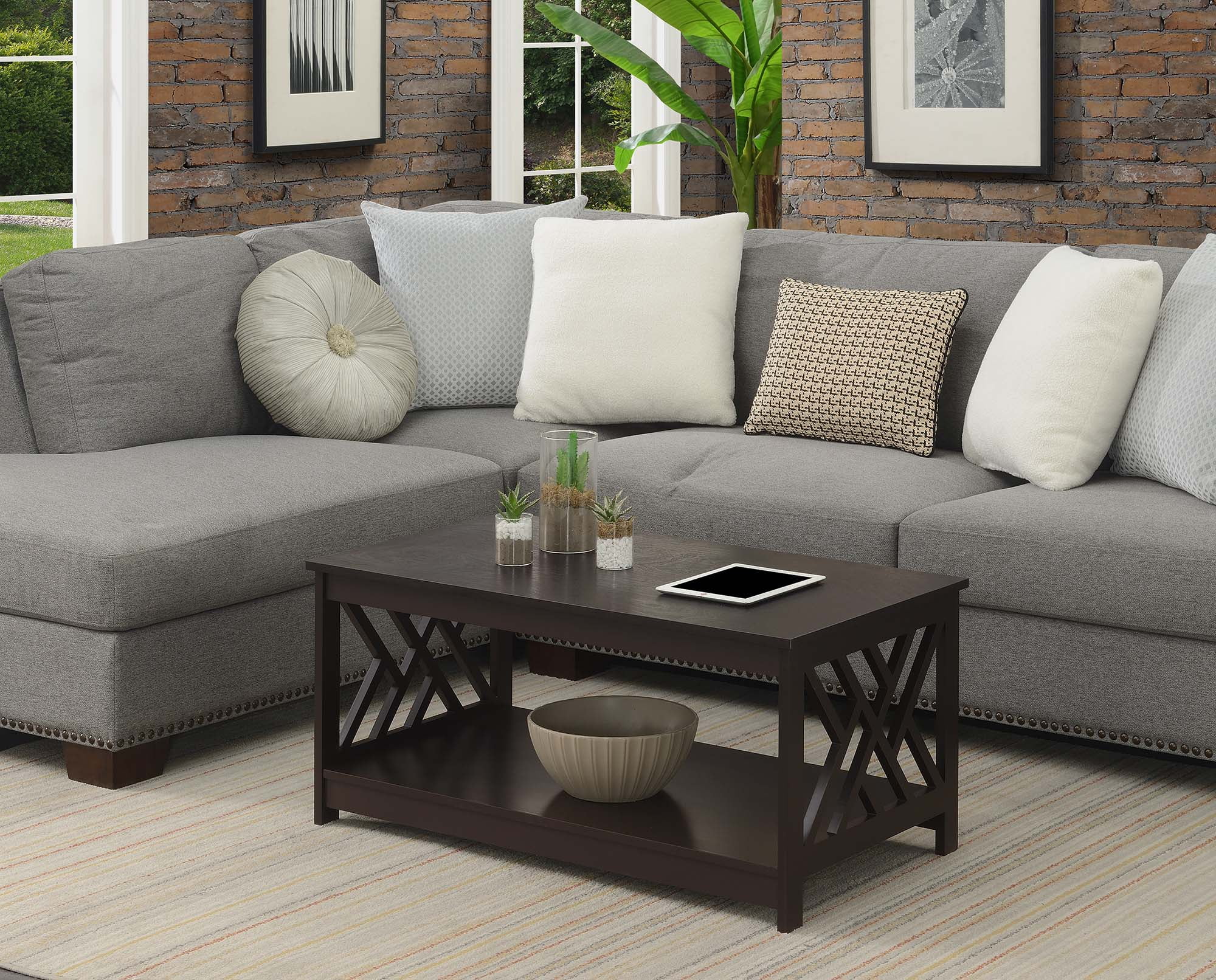 Convenience Concepts Titan Coffee Table with Shelf, Multiple Finishes