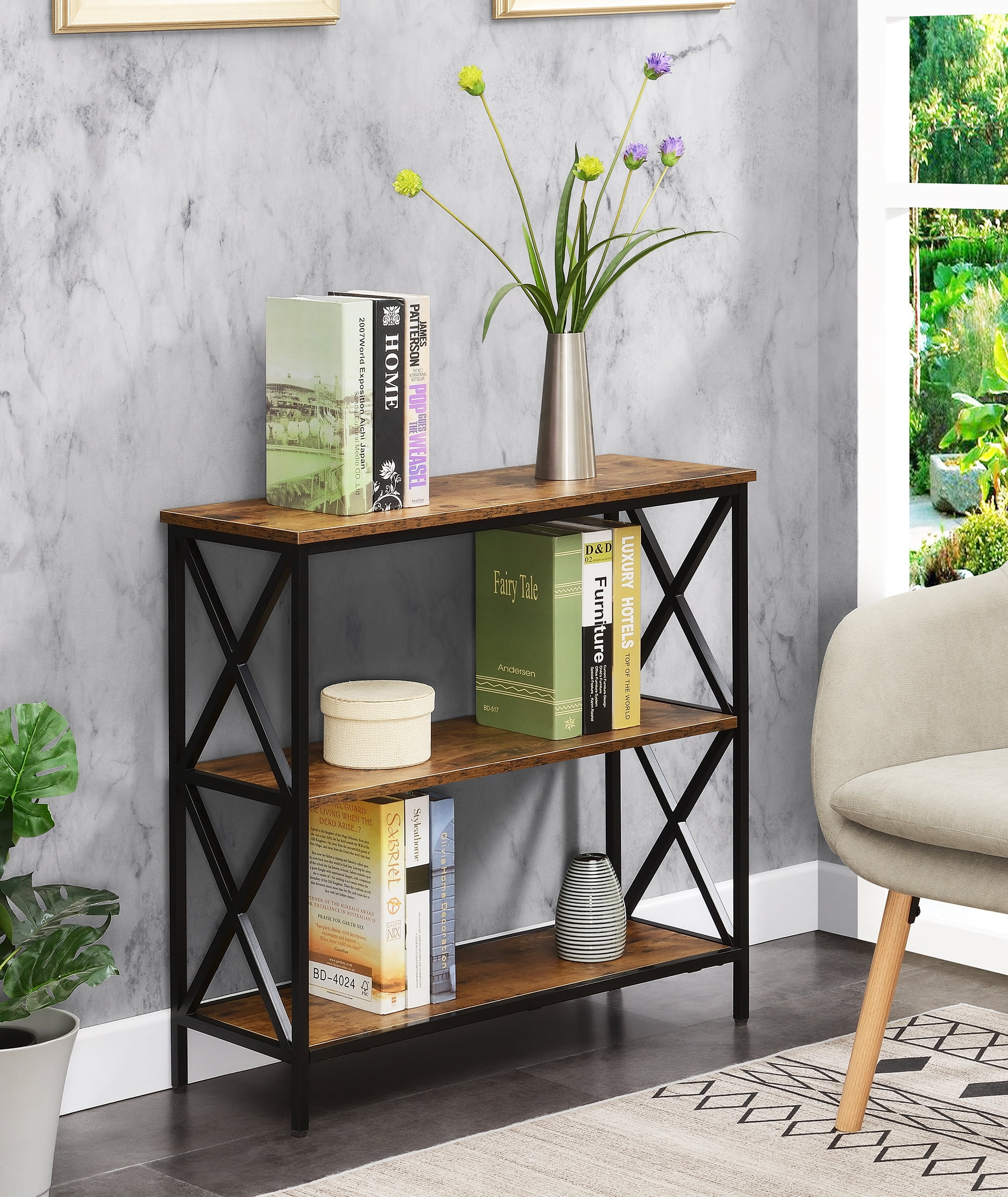 Convenience Concepts Tucson 3 Tier Bookcase, Multiple Finishes