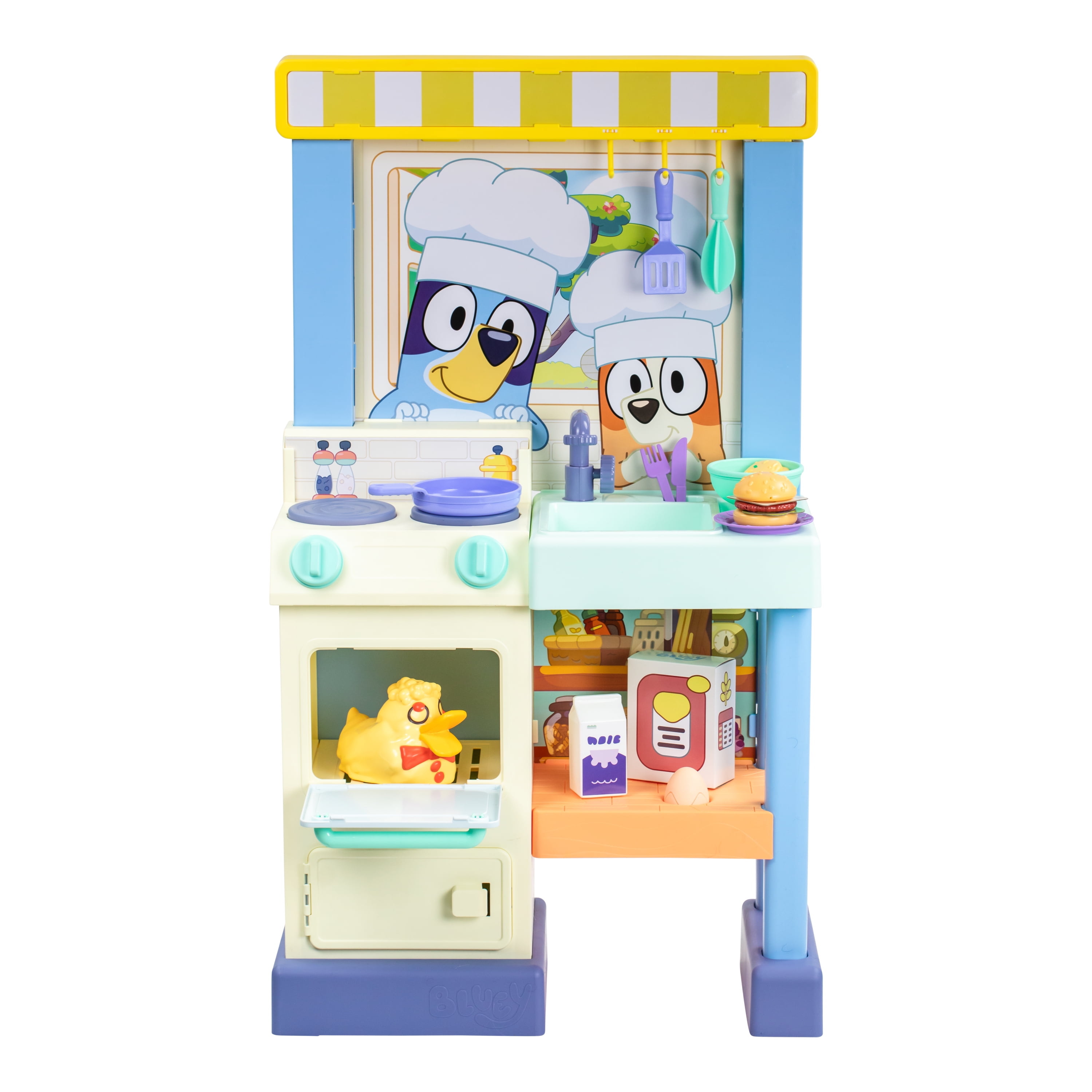 Cook With Chef Bluey Kitchen Playset, 20+ Sounds, Phrases, Music and Lights, Ages 3+, Toddler Toys