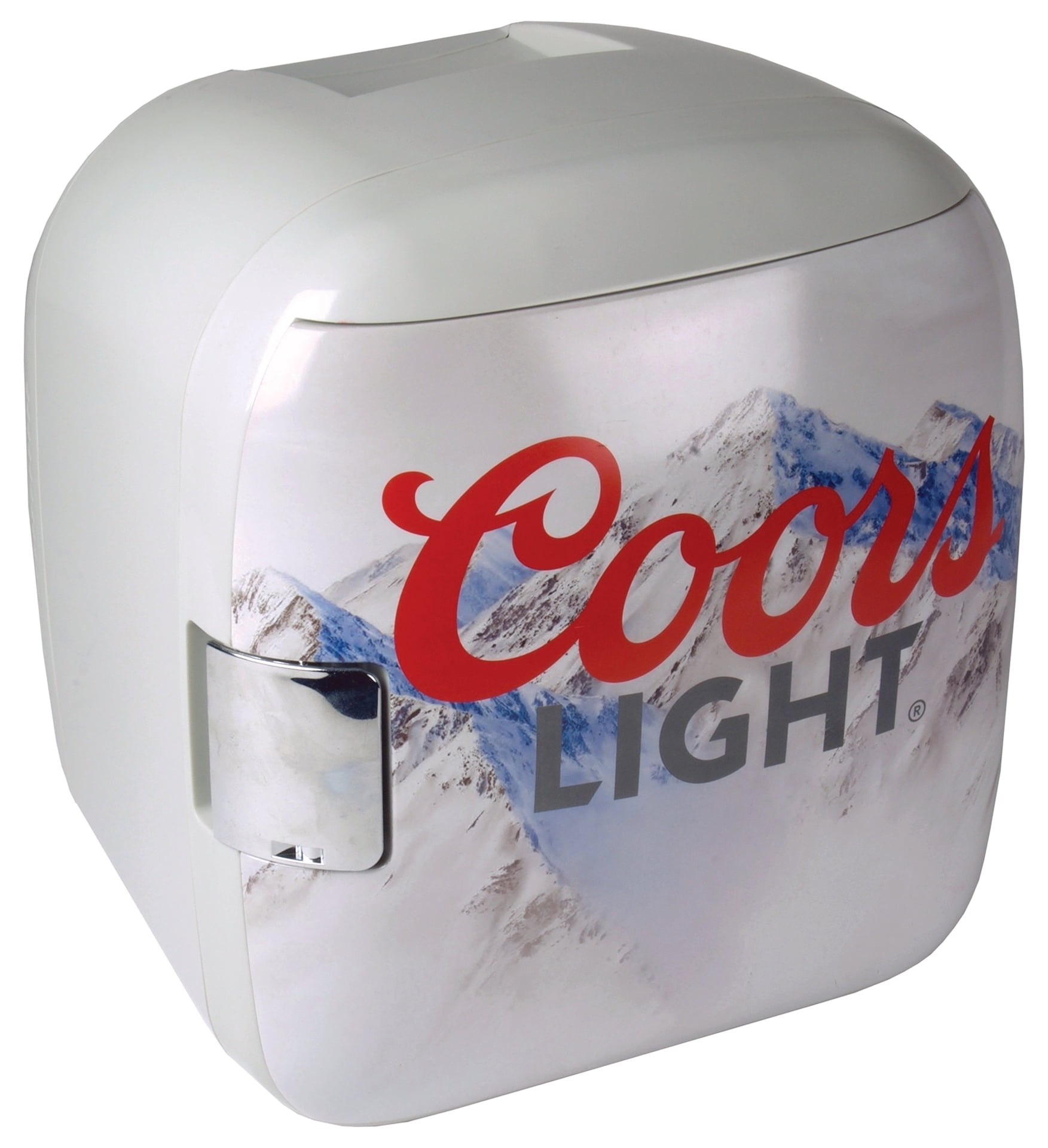 Coors Light 12 Can Portable Mini Fridge 12V DC 110V AC Cooler/Warmer 7.9L (8.3 qt), Personal Travel Fridge for Beer Snacks Lunch Takeout, Includes 12V and AC Cords, Home Office Dorm Travel, Gray