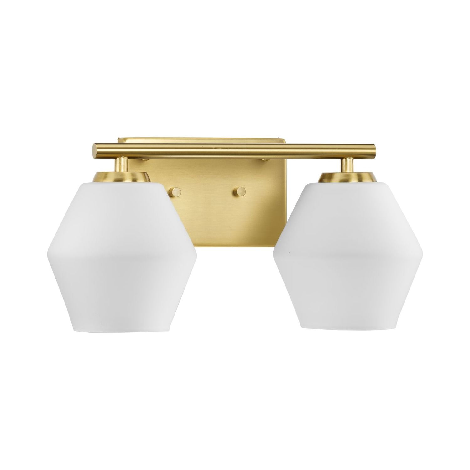 Copeland Collection Two-Light Brushed Gold Vanity Mid-Century Modern Vanity Light