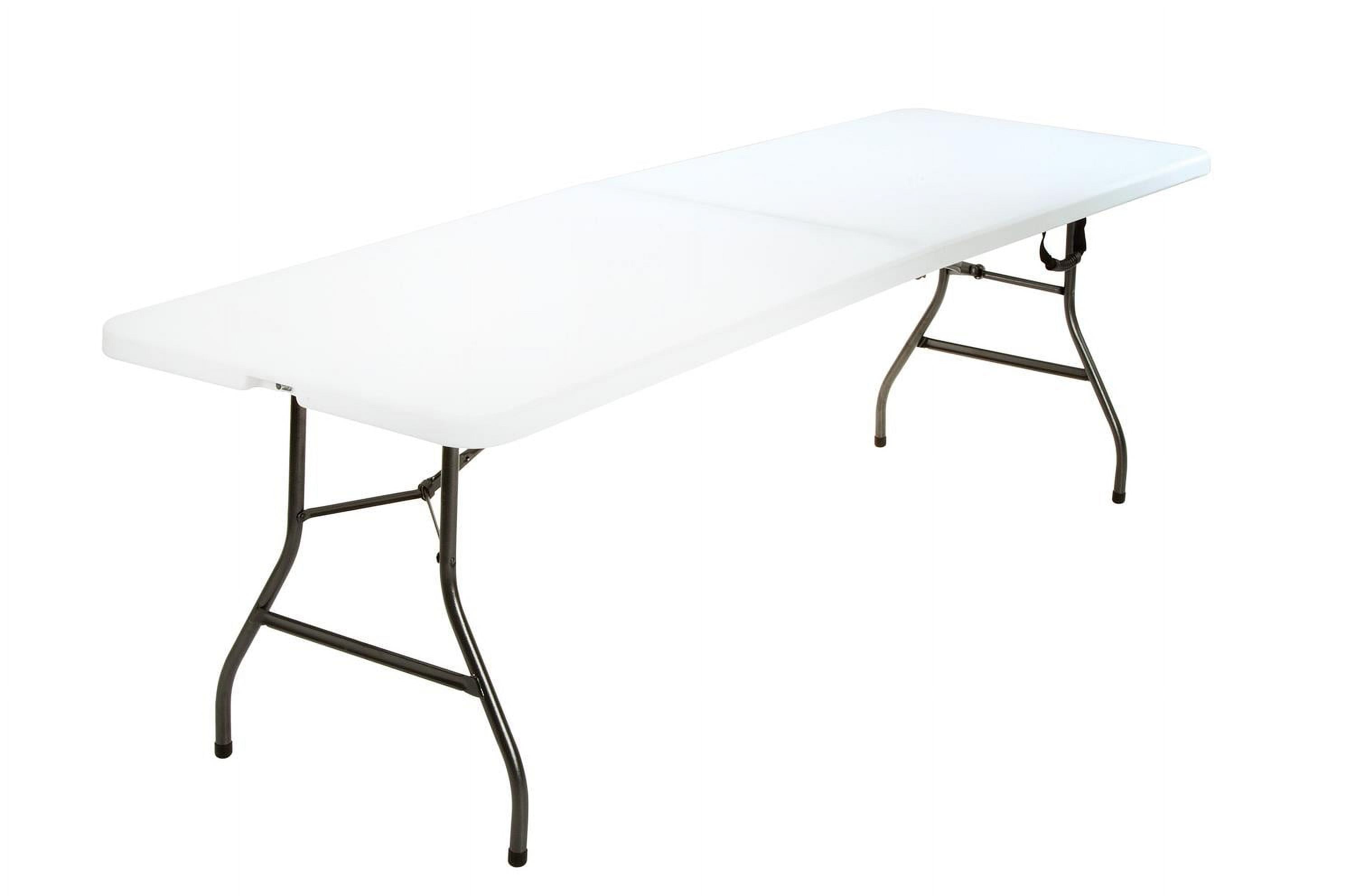 Cosco 8 Foot Centerfold Folding Table, White