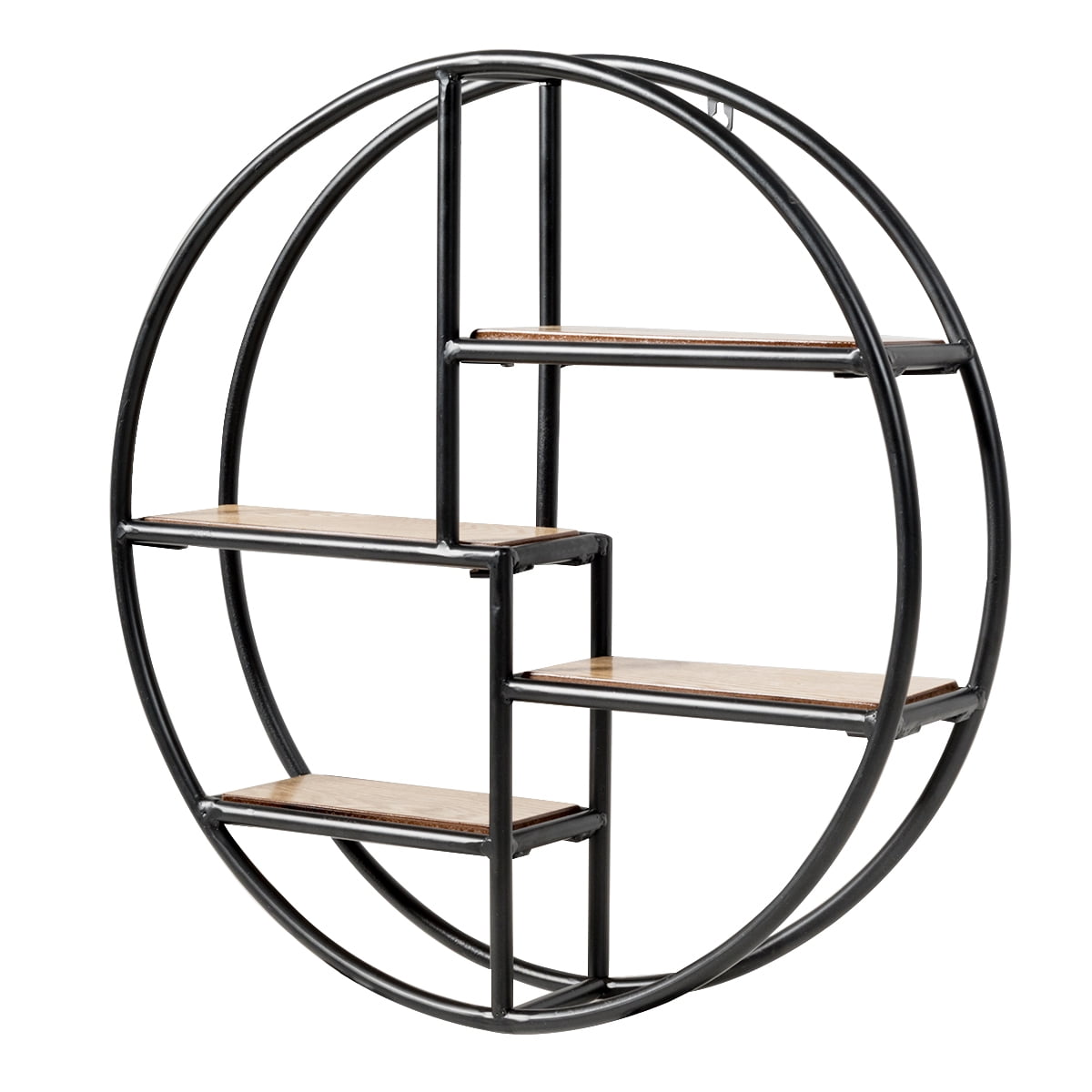 Costway Hanging Storage Shelf Round Circular Wall-Mounted 4-Tier Rack Room Decoration