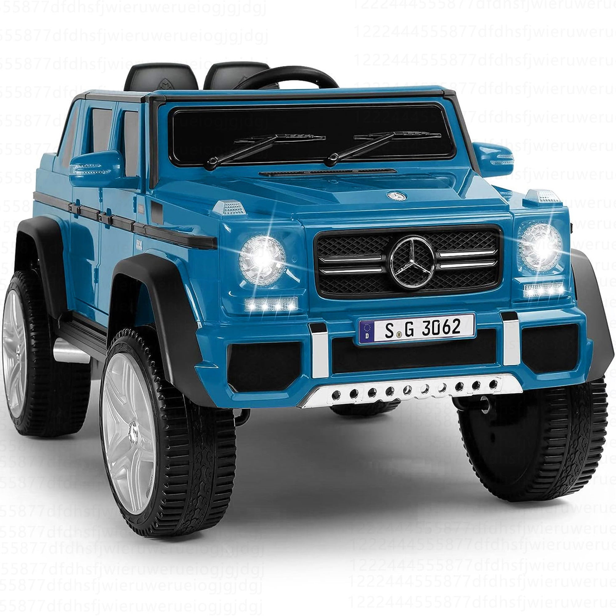 Costway Mercedes Benz 12V Electric Kids Ride On Car RC Remote Control W/Trunk, Blue